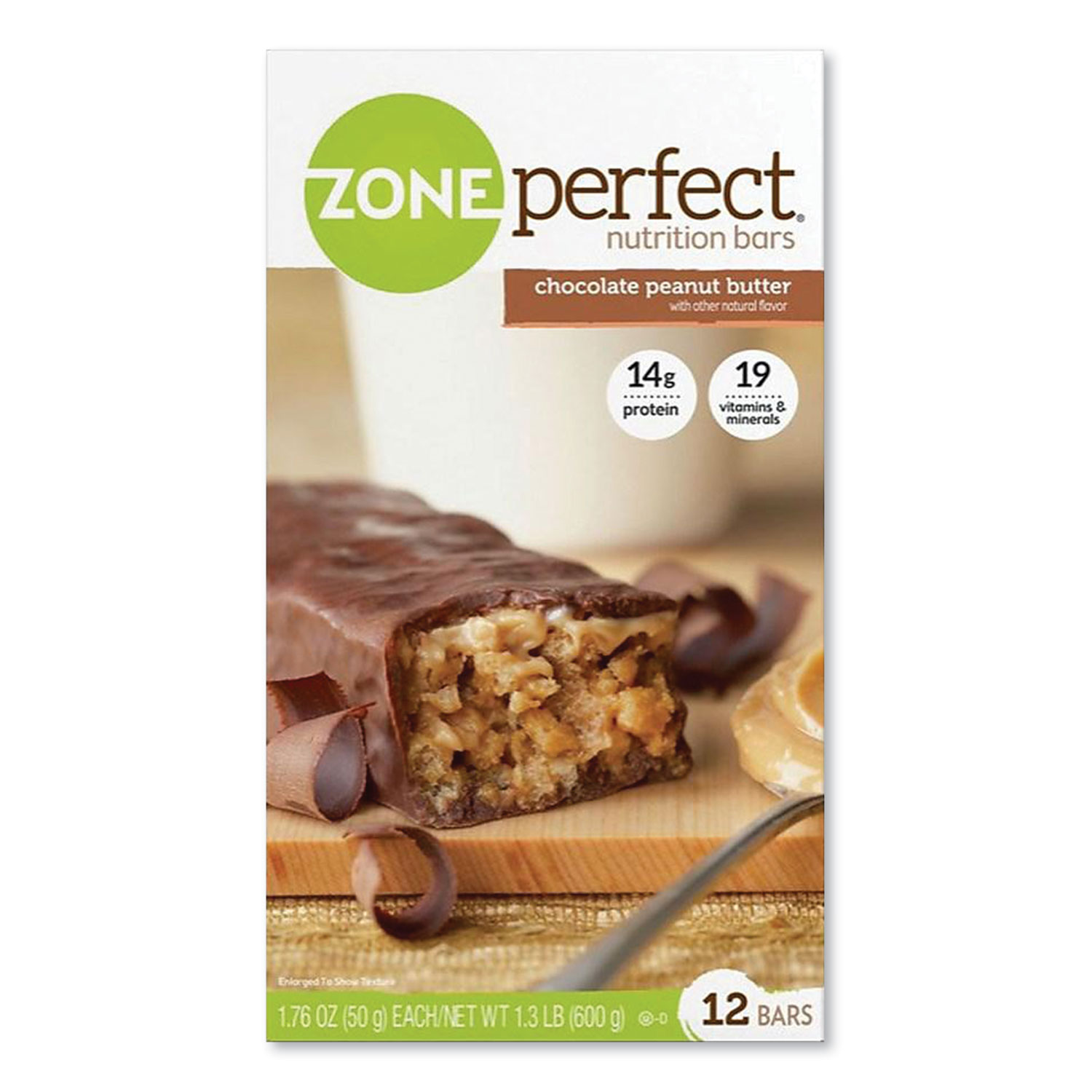 ZonePerfect Nutrition Bars, Chocolate Peanut Butter, 1.76 oz Individually Wrapped, 12/Box