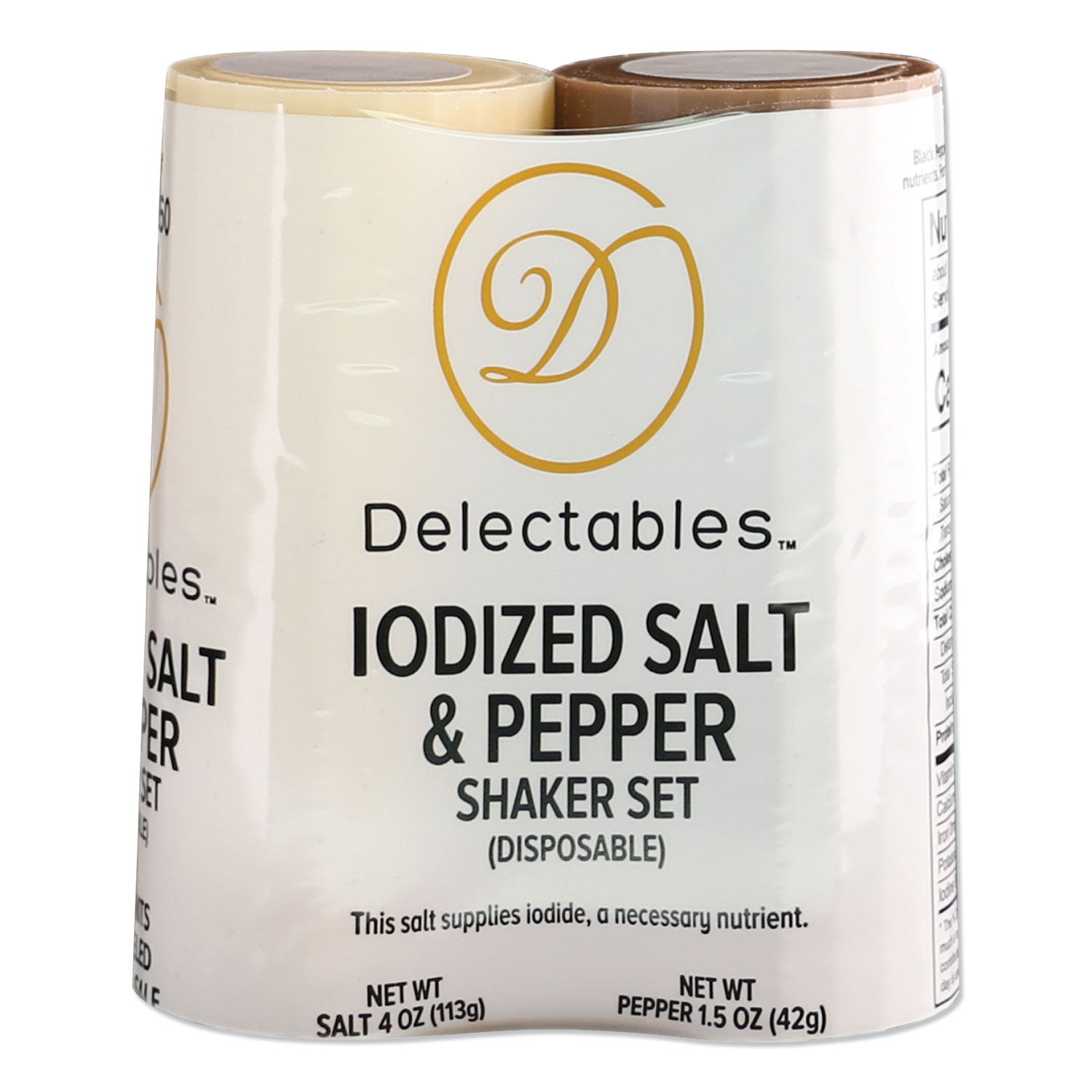  Delectables GRN13060 Salt and Pepper Shaker Combo, 4 oz Salt Dispenser and 1.5 oz Pepper Dispenser (DEZ24374715) 