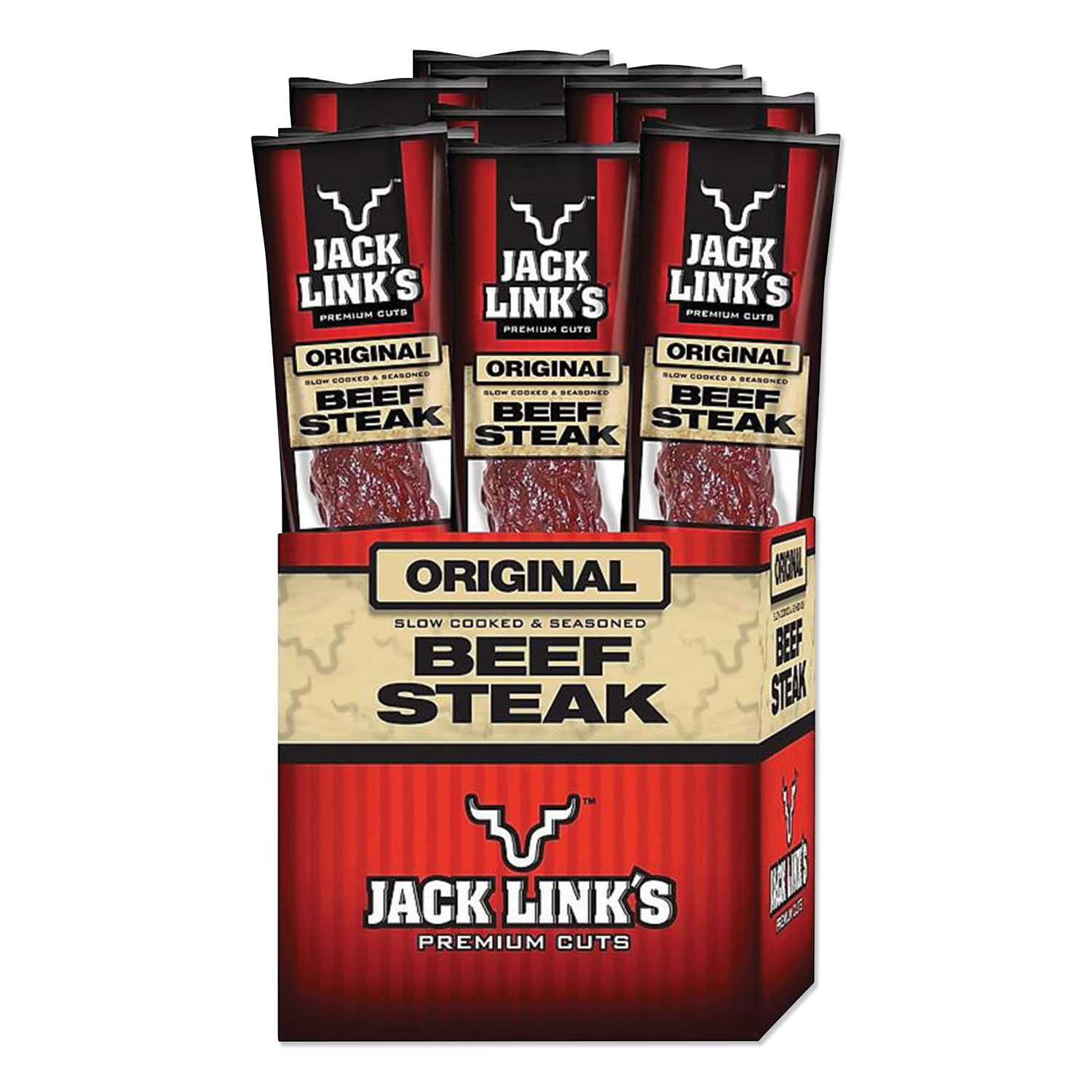  Jack Link’s JLB02027 Beef Steak, Original, 1 oz, 12/Box (JCK324854) 