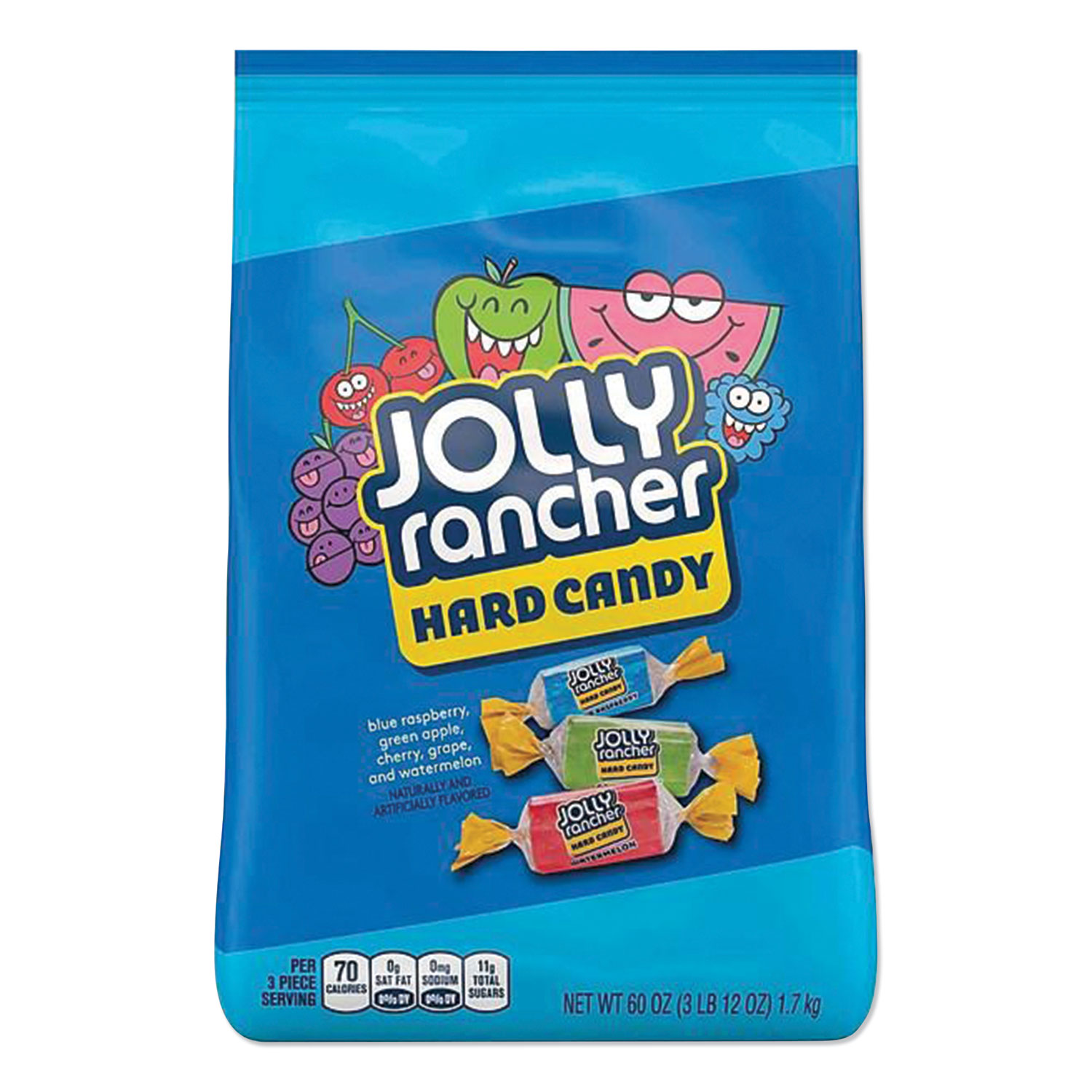  Jolly Rancher HEC15671 Original Hard Candy, Assorted, Individually Wrapped, 60 oz (JLR689496) 