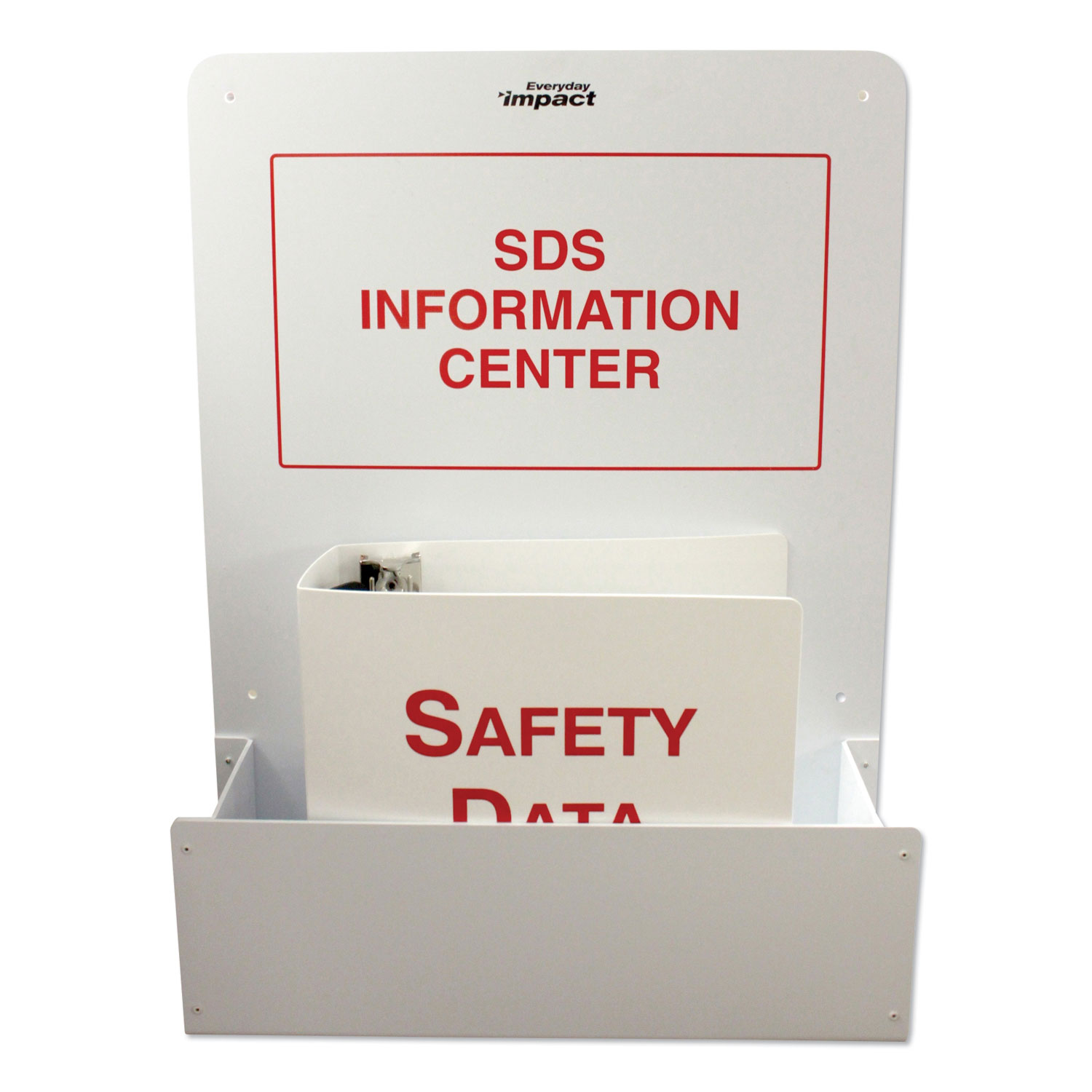 Sds Information Center With Binder 17 95w X 5 15d X 24h White Red Benstarpackaging