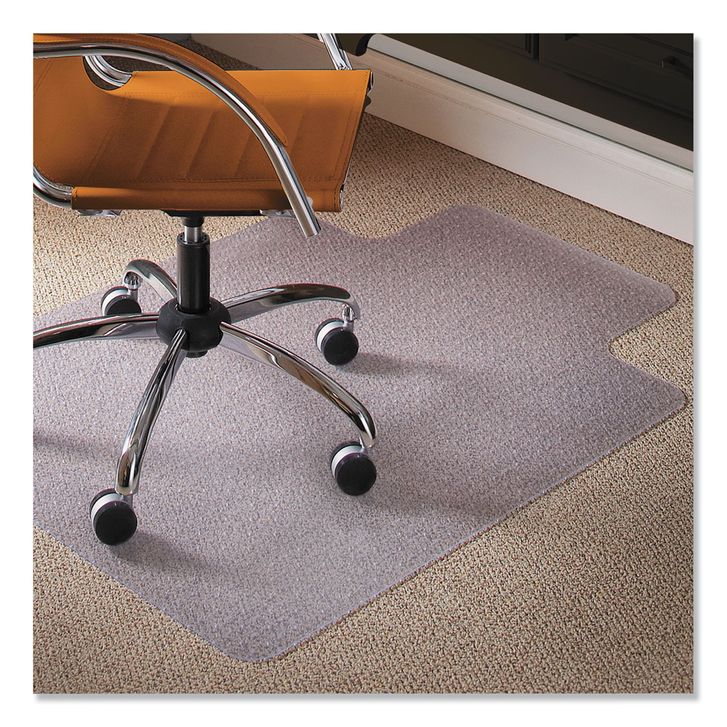  ES Robbins 141042 Natural Origins Chair Mat with Lip For Carpet, 45 x 53, Clear (ESR141042) 