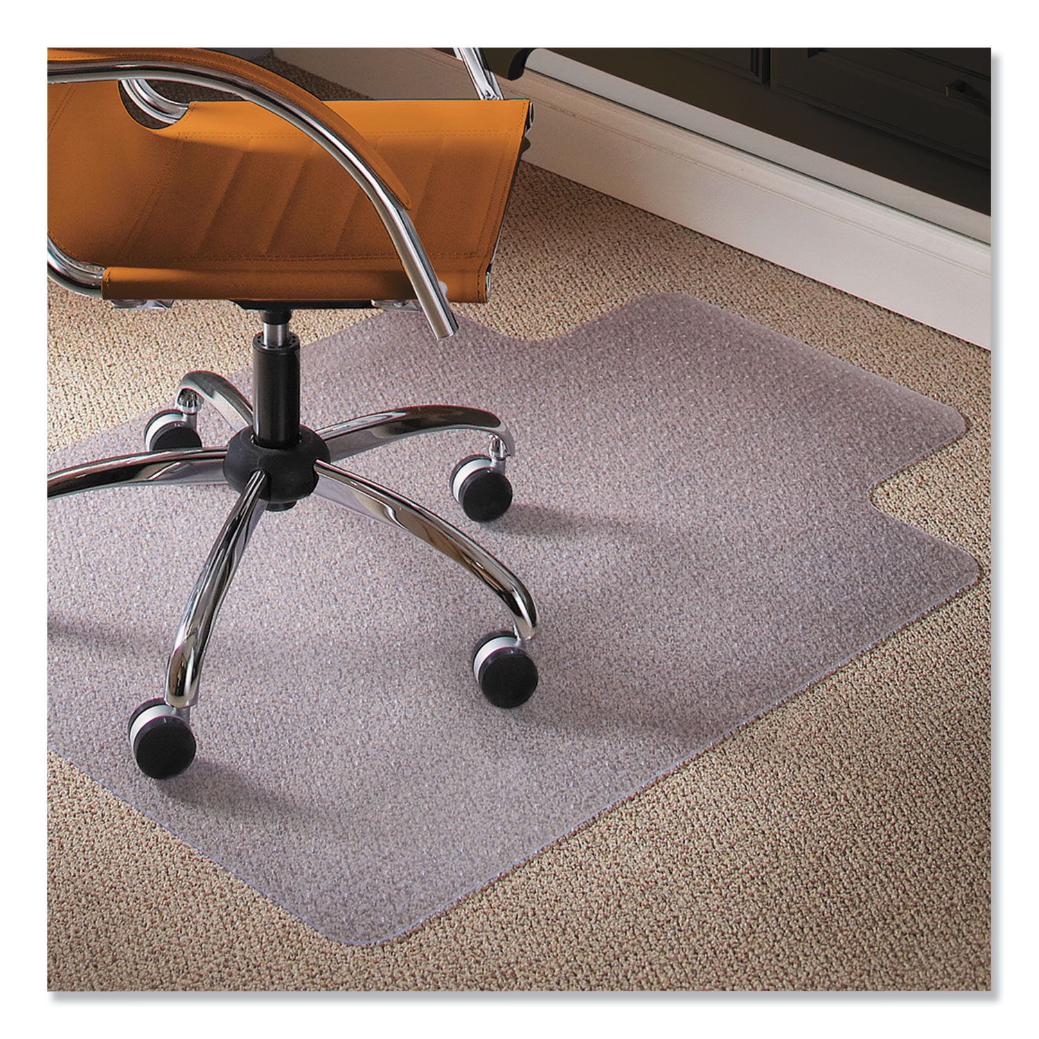 ES Robbins Sit or Stand Mat for Carpet or Hard Floors 45 x 53 Clear/Black