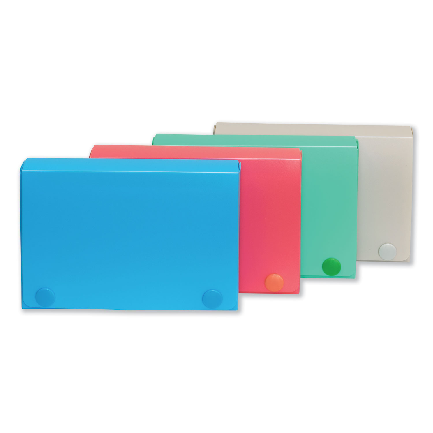  C-Line 58435 Index Card Case, Holds 100 3 x 5 Cards, Polypropylene, Assorted Colors (CLI58435) 