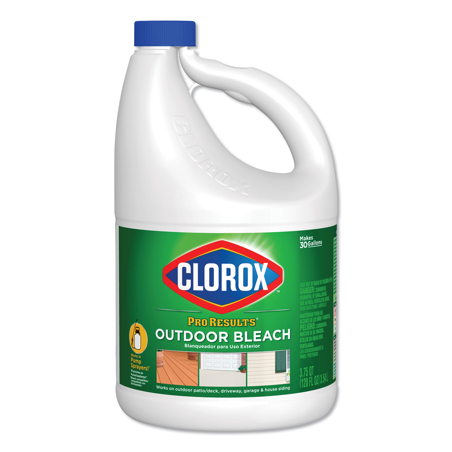  Clorox CLO 30791 Outdoor Bleach, 120 oz Bottle, 3/Carton (CLO30791) 