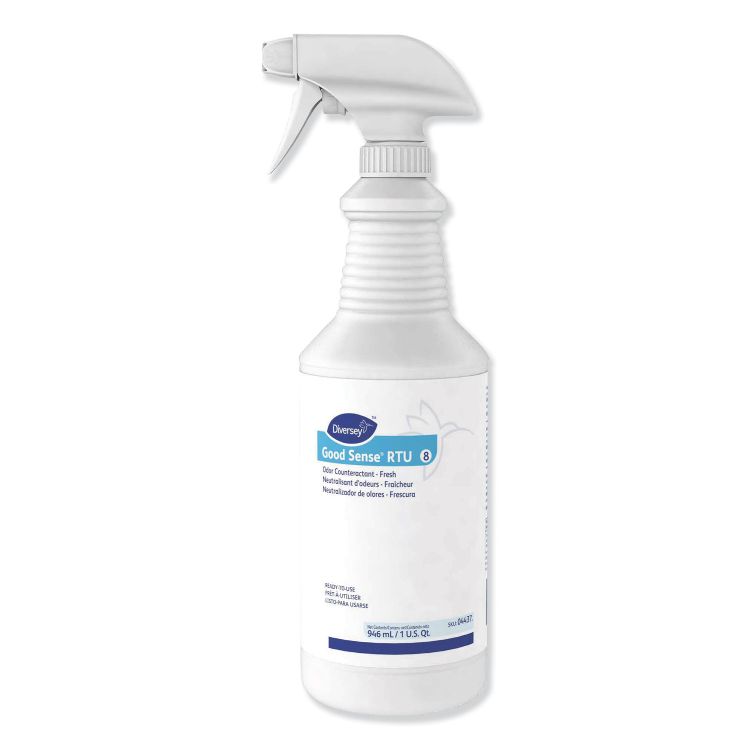  Diversey 04437. Good Sense RTU Liquid Odor Counteractant, Fresh Scent, 32 oz Spray Bottle (DVO04437) 