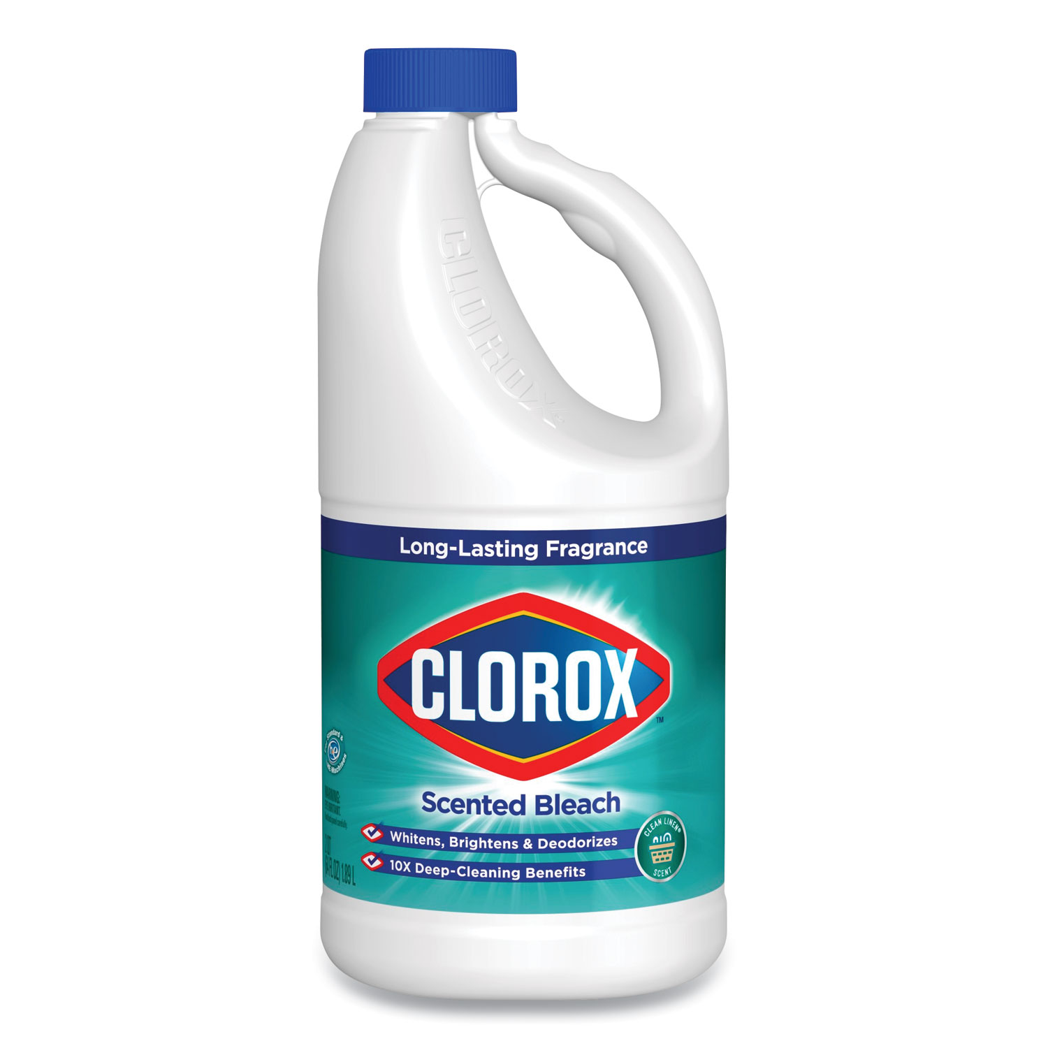  Clorox CLO 30772 Bleach with CloroMax Technology, Clean Linen Scent, 64 oz Bottle, 8/Carton (CLO30772CT) 