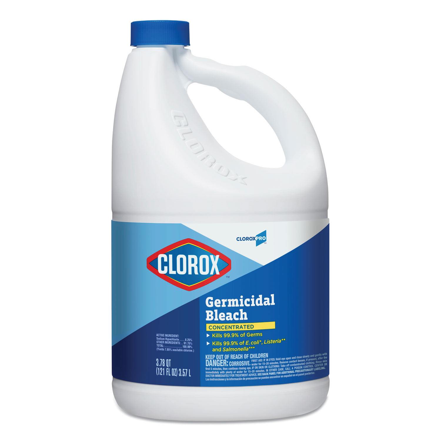  Clorox 10044600309665 Concentrated Germicidal Bleach, Regular, 121oz Bottle (CLO30966EA) 