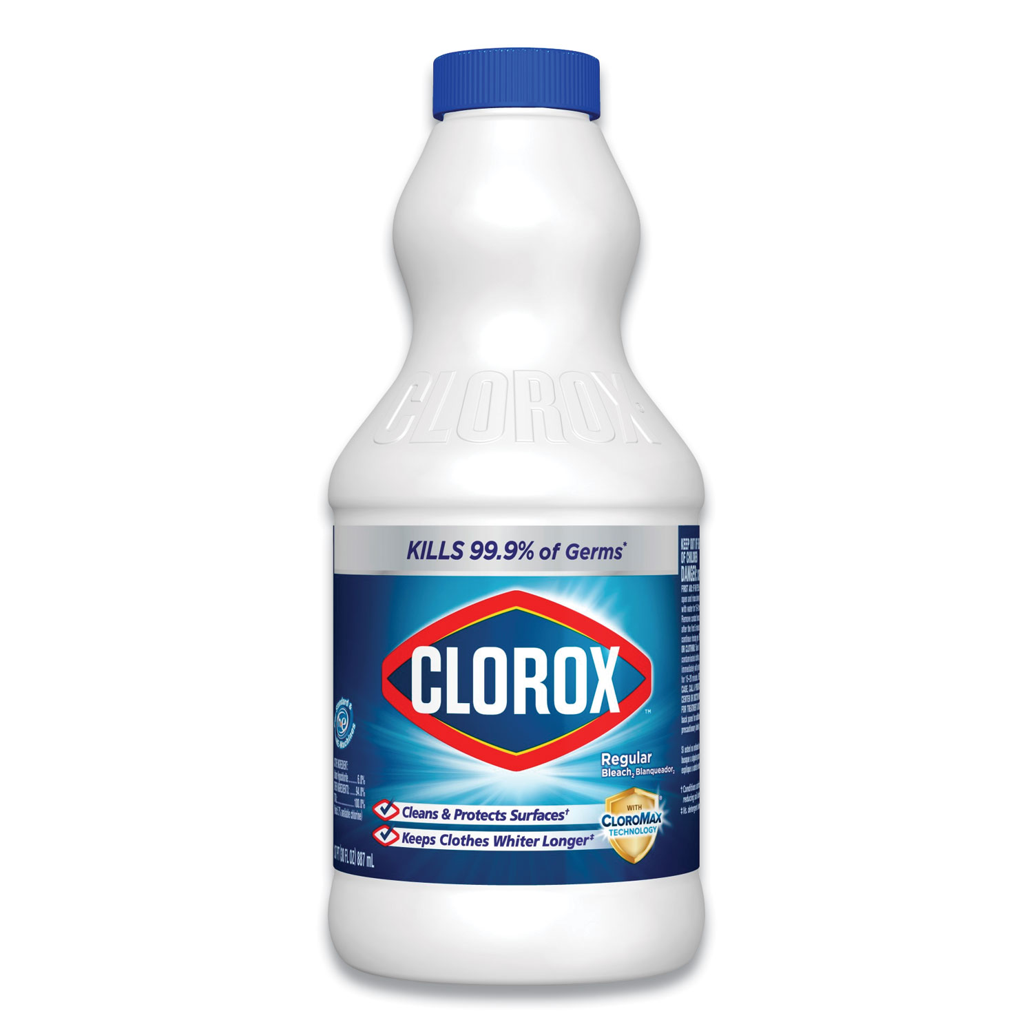  Clorox 30768 Regular Bleach with CloroMax Technology, 30 oz Bottle, 12/Carton (CLO30768) 
