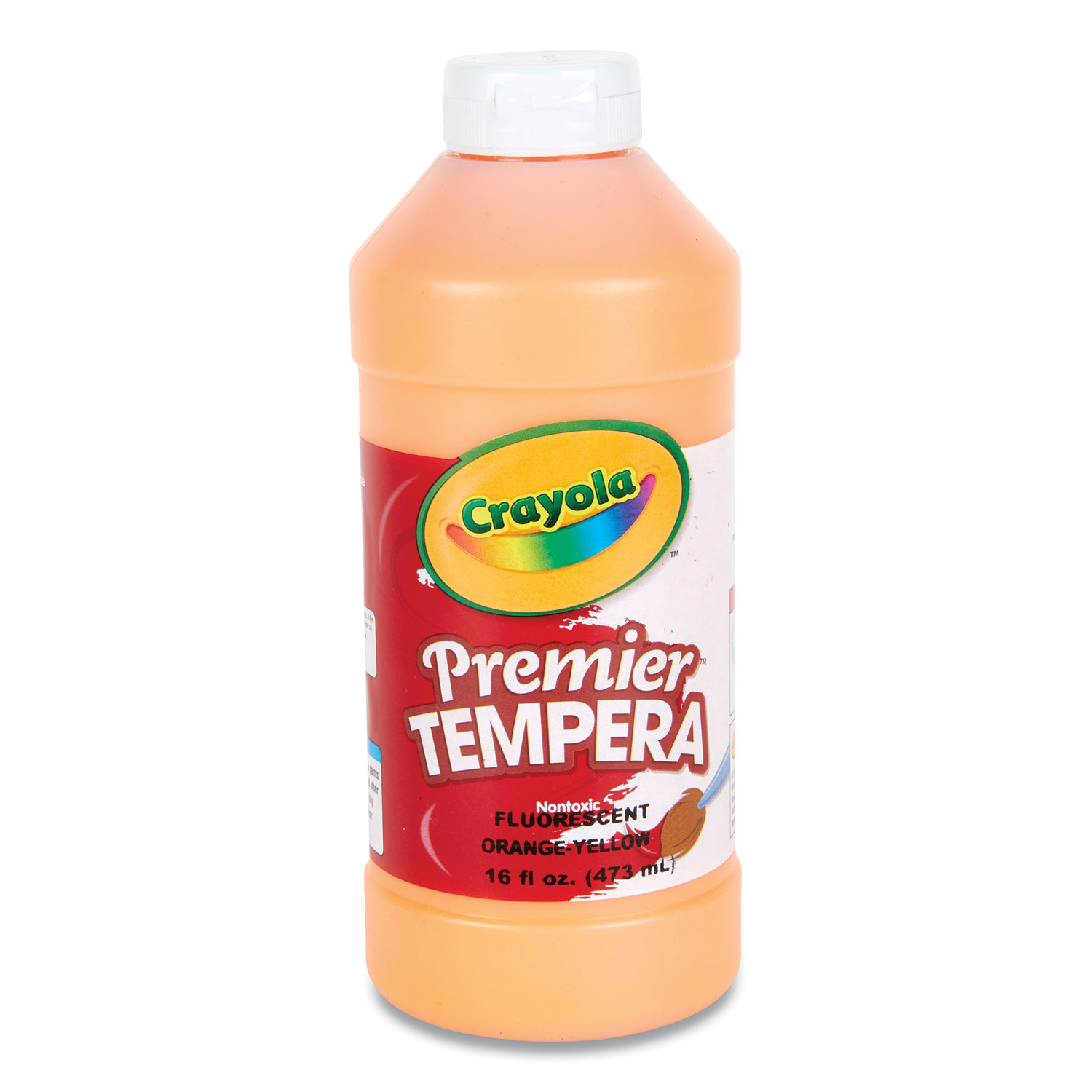 Crayola® Premier Tempera Paint, Orange-Yellow, 16 oz