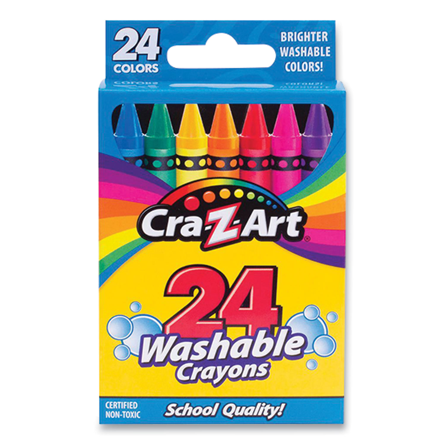  Cra-Z-Art 10222-48 Washable Crayons, Assorted, 24/Pack (CZA1560679) 