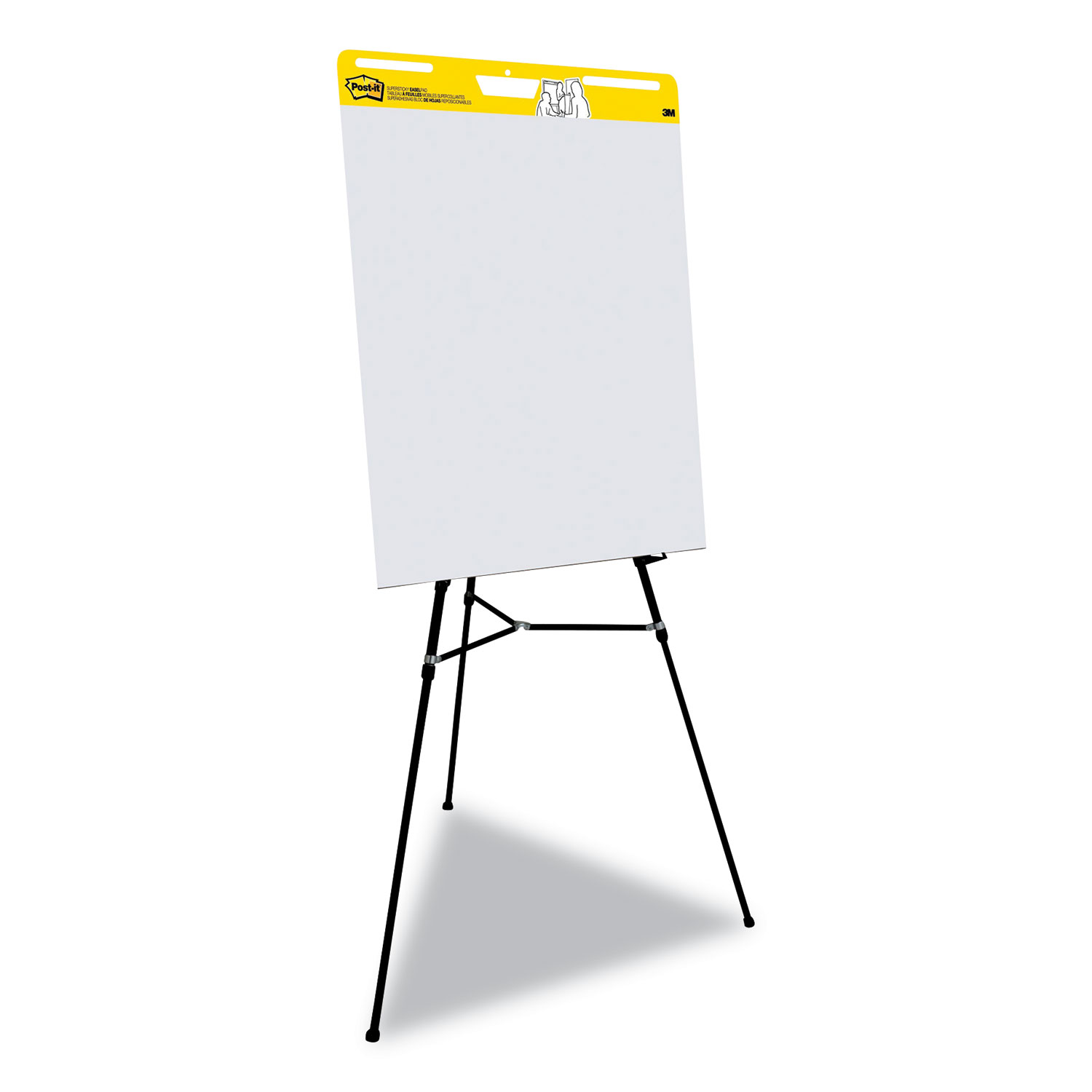 Vertical-Orientation Self-Stick Easel Pad Value Pack, Presentation Format  (1.5 Rule), 25 x 30, Yellow, 30 Sheets, 4/Carton