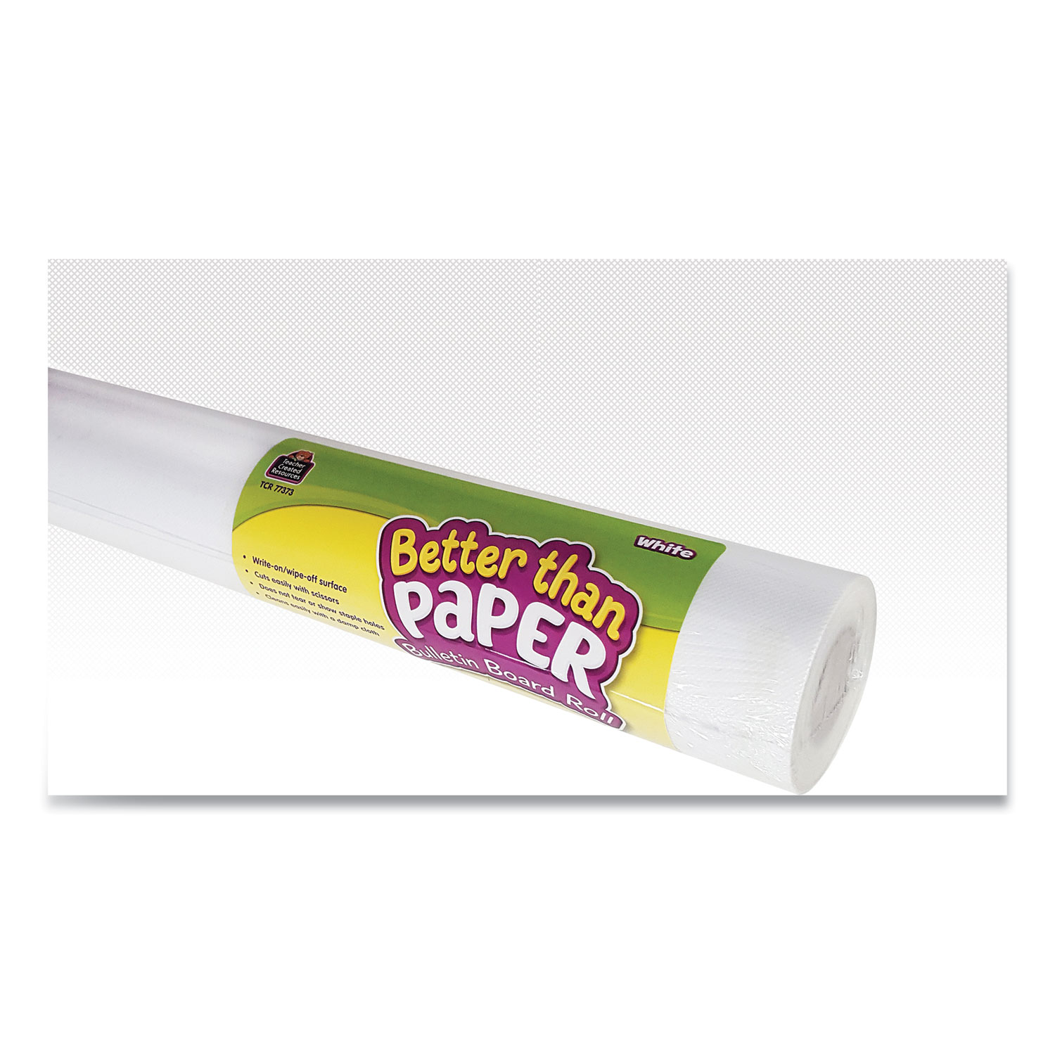  Teacher Created Resources TCR77373 Better Than Paper Bulletin Board Roll, 4 ft x 12 ft, White (TCR24366591) 