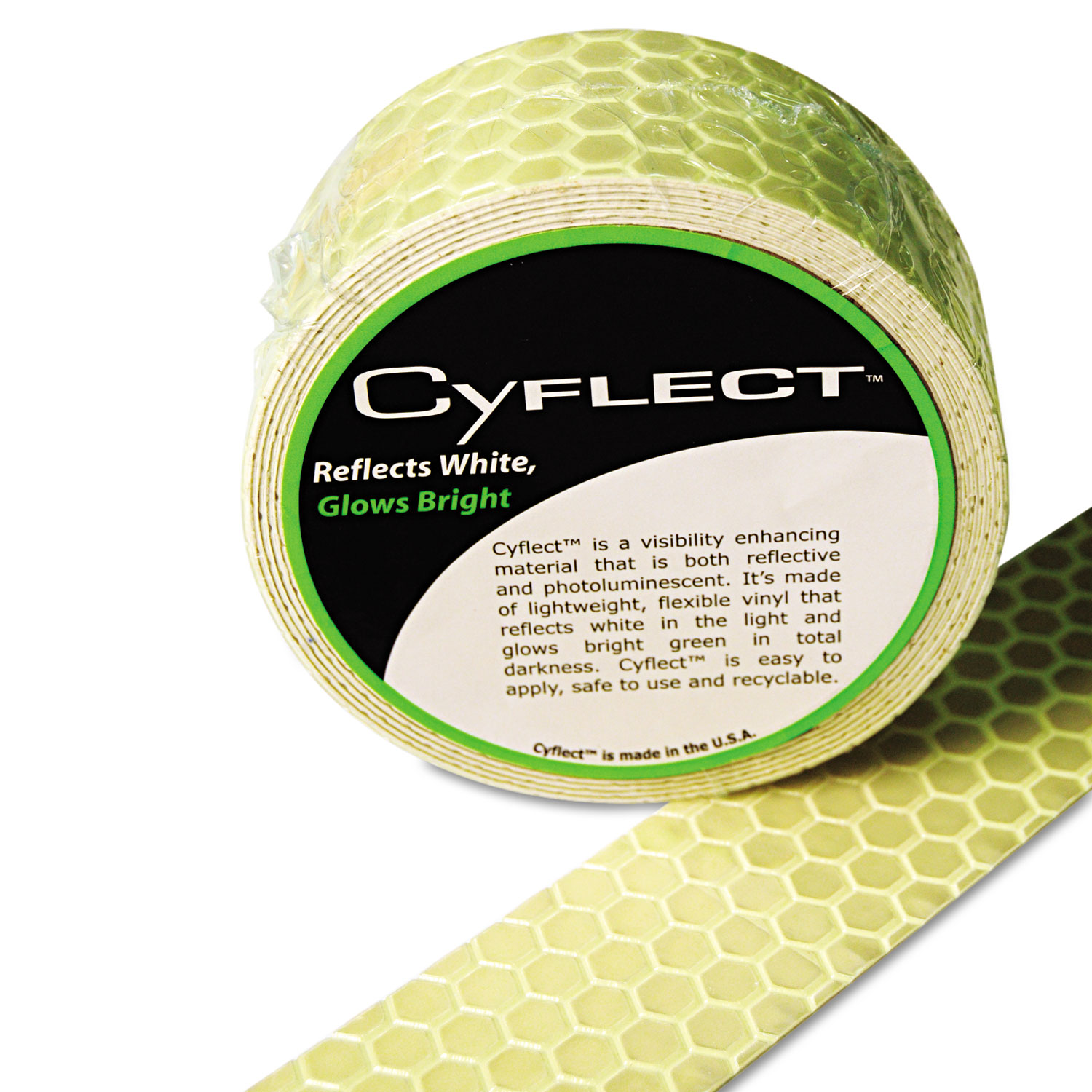 Honeycomb Safety Tape, Fluorescent Green, 1 1/2w x 5 ft, 1 Roll
