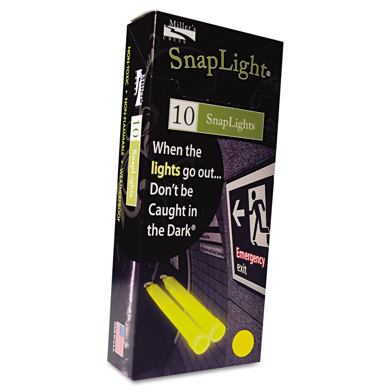 Snaplights, 6l x 3/4w, Yellow, 10/Pack
