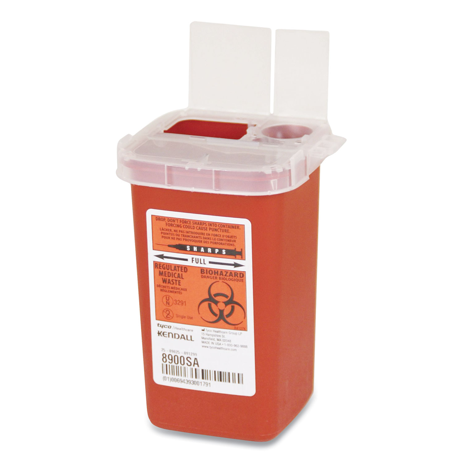  Covidien SR1Q100900 Sharps Containers, Polypropylene, 1 qt, Red, 10/Box (UMI1955111) 