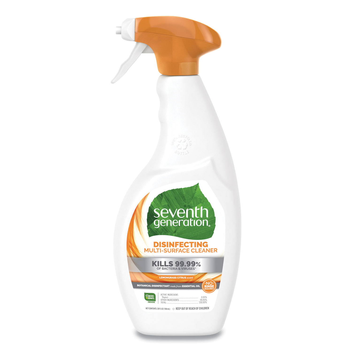  Seventh Generation 22810 Botanical Disinfecting Multi-Surface Cleaner, 26 oz Spray Bottle, 8/Carton (SEV22810CT) 