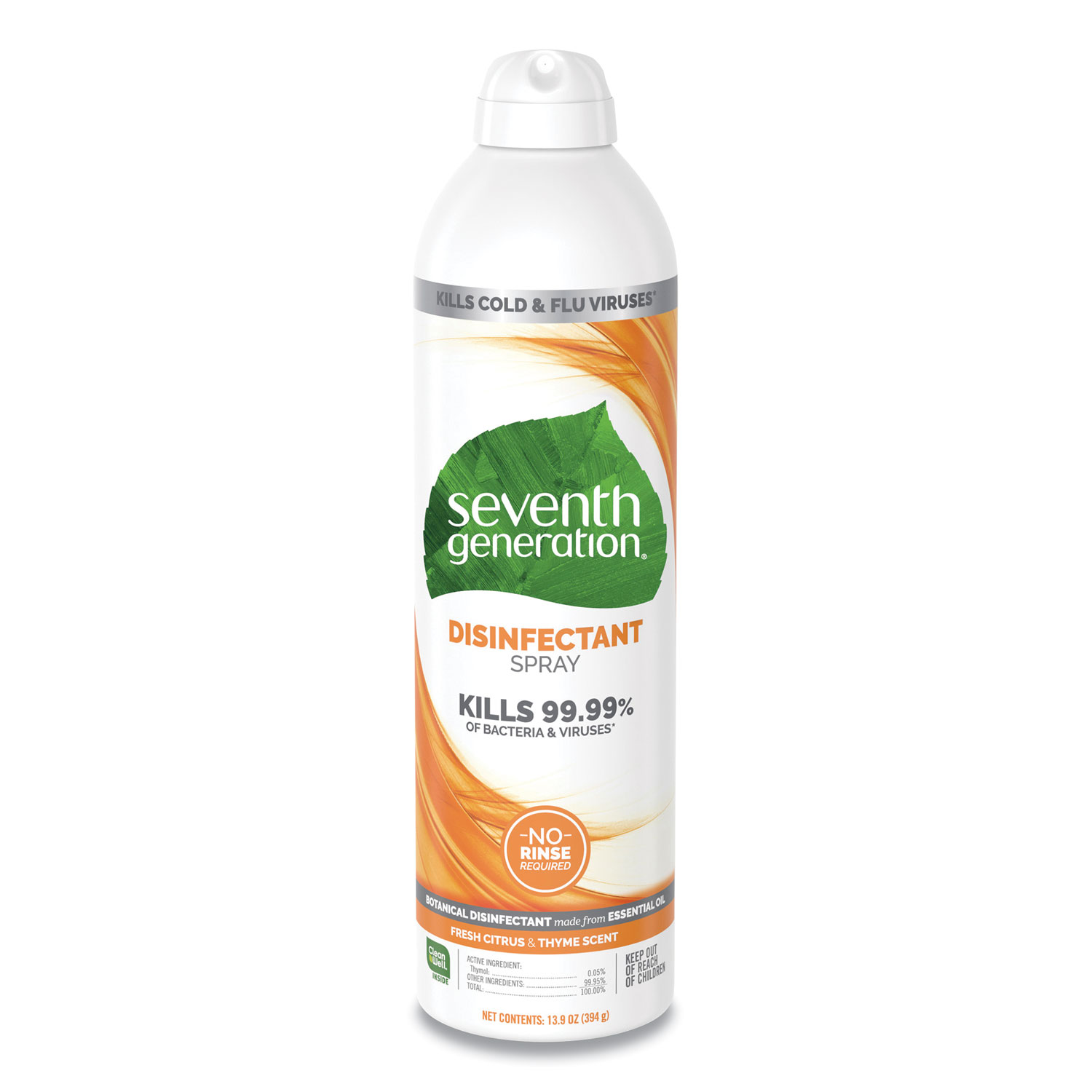  Seventh Generation 22980EA Disinfectant Sprays, Fresh Citrus/Thyme, 13.9 oz, Spray Bottle (SEV22980EA) 