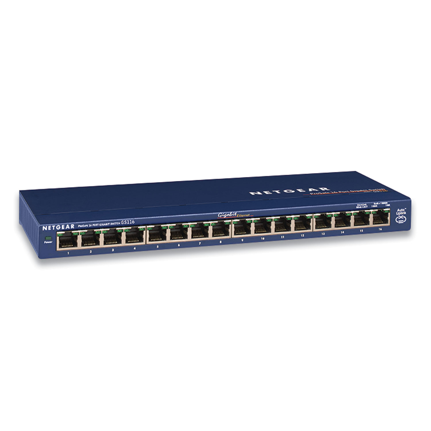 NETGEAR® Unmanaged Gigabit Ethernet Switch, 32 Gbps Bandwidth, 256 KB Buffer, 16 Ports