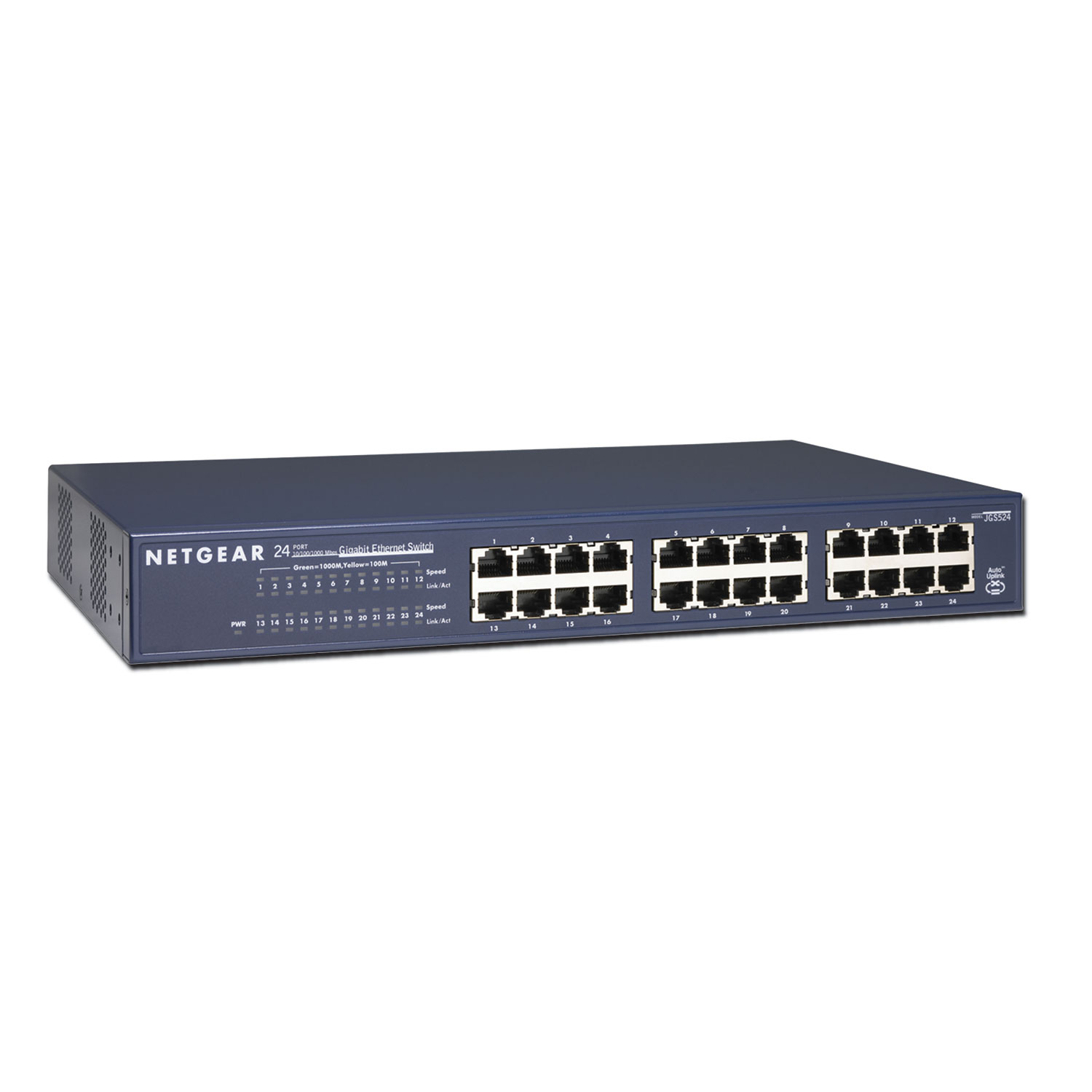 NETGEAR® Unmanaged Gigabit Ethernet Switch, 48 Gbps Bandwidth, 256 KB Buffer, 24 Ports
