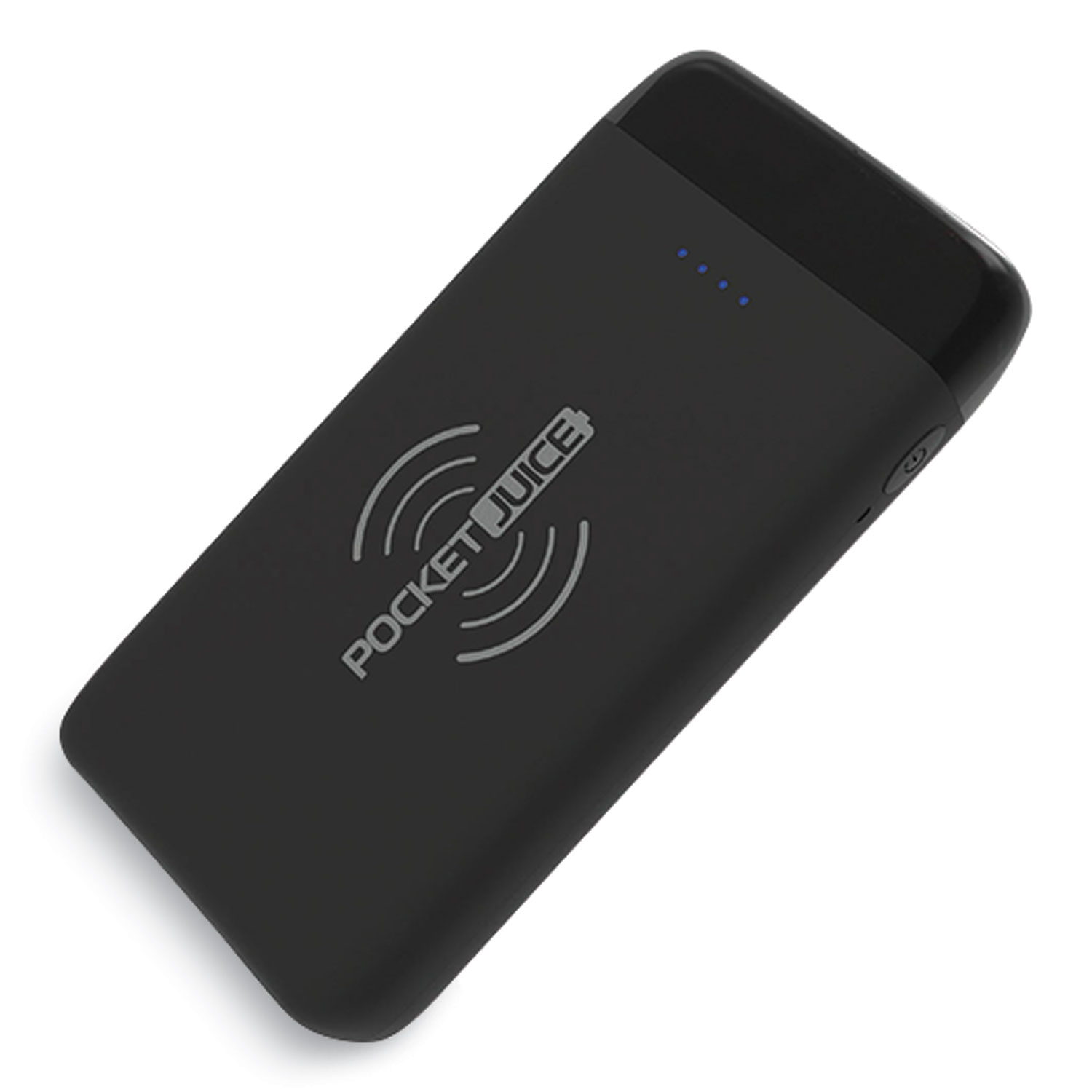 Tzumi PocketJuice Wireless Portable Charger, 12,000 mAh, Qi Wireless Charging, Black