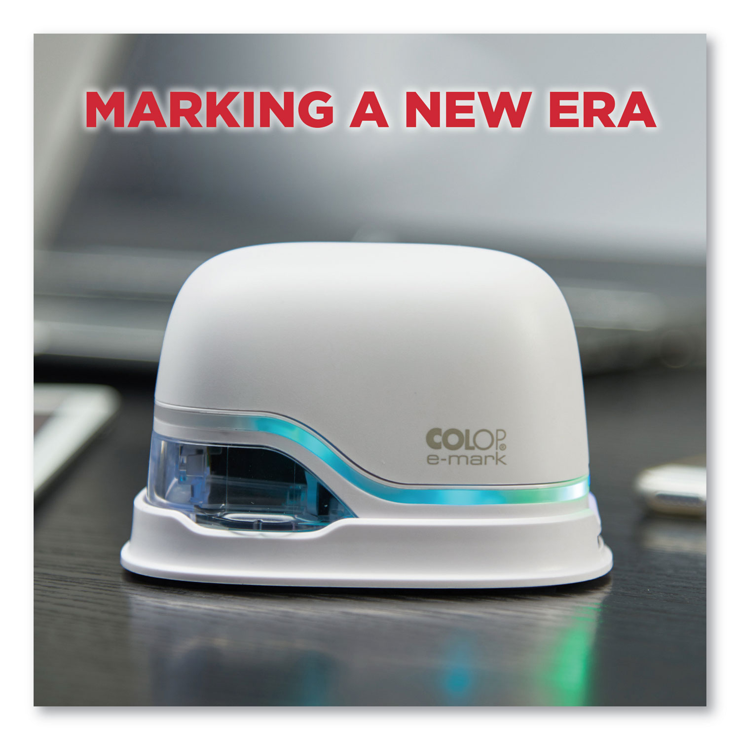  Colop e-mark 039201 Digital Marking Device, Customizable Size and Message with Images, White (COS039201) 