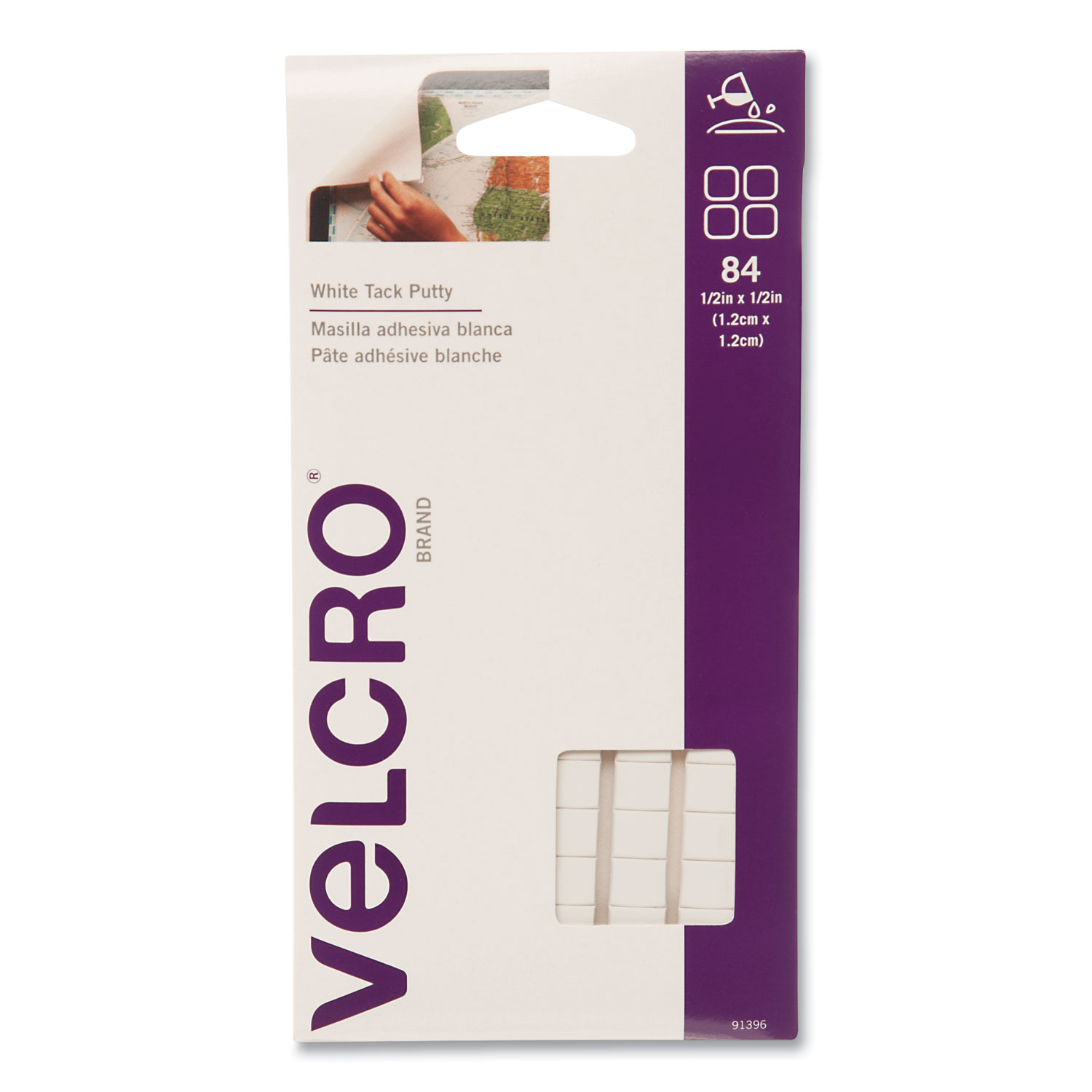  VELCRO Brand 91396 Sticky Fix Removable Tak, 84 Squares/Pack (VEK91396) 
