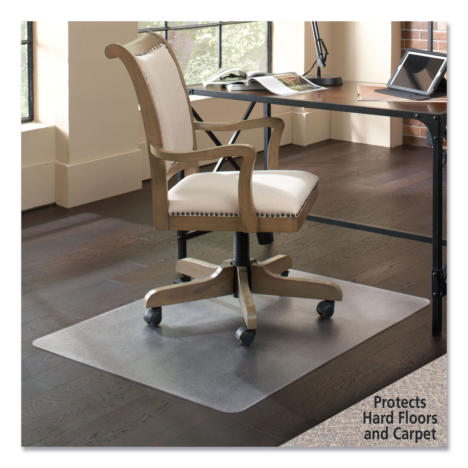 ES Robbins Natural Origins Vinyl Chair Mat For Low Pile Carpet