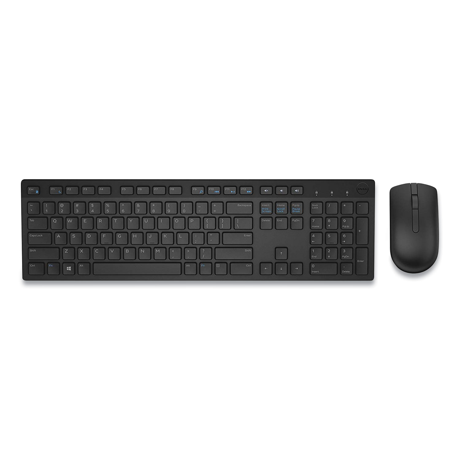  Dell 14DFF KM636 Wireless Keyboard and Mouse Combo, 2.4 GHz Frequency, Black (DLL2140515) 