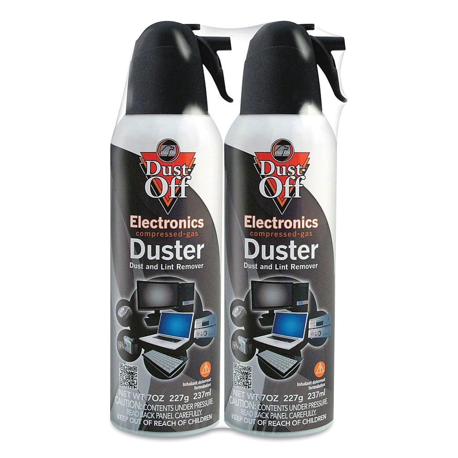 Dust-Off® Disposable Compressed Gas Duster, 7 oz Can, 2/Pack