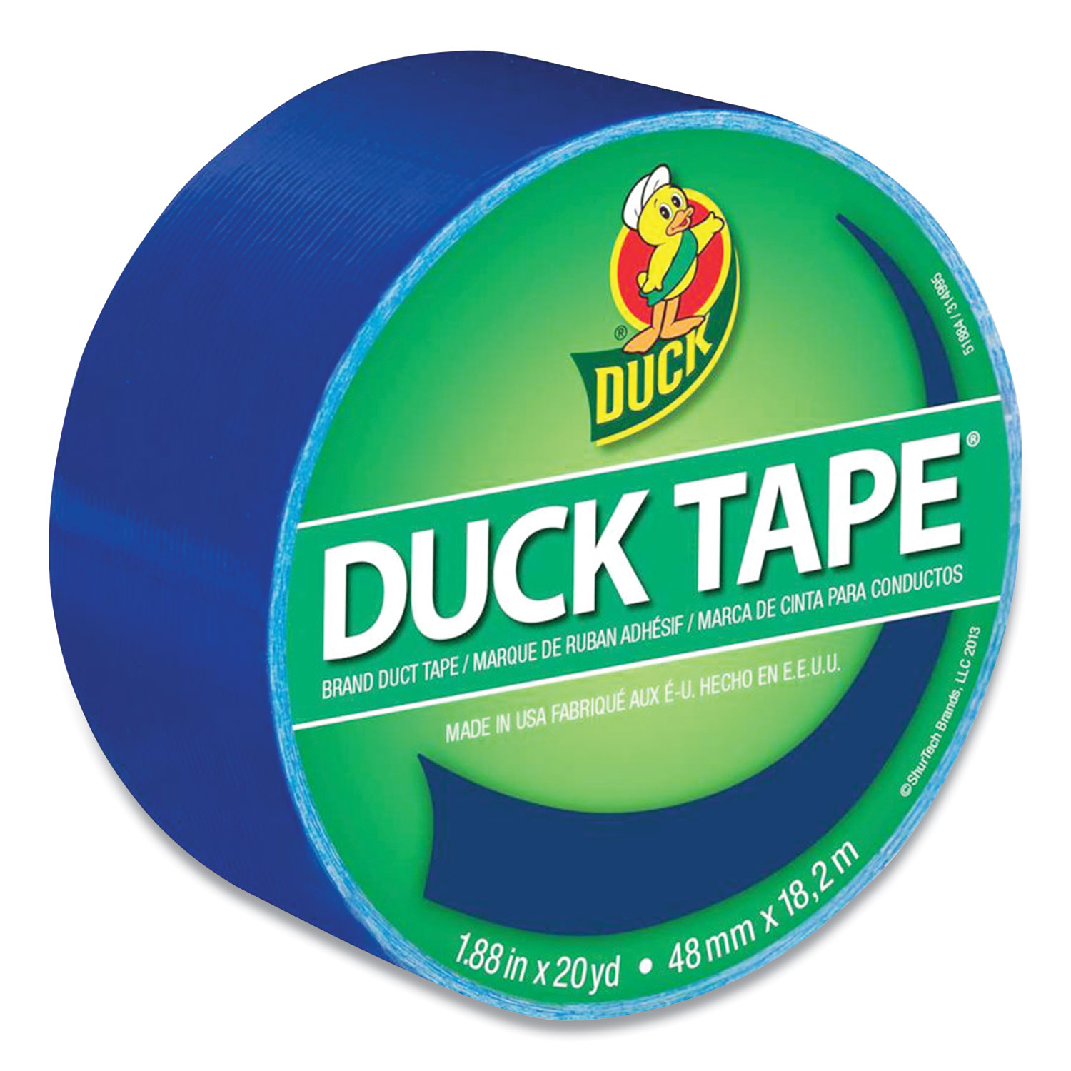  Duck 1304959 Heavy-Duty Duct Tape, 1.88 x 20 yds, Blue (DUC915243) 