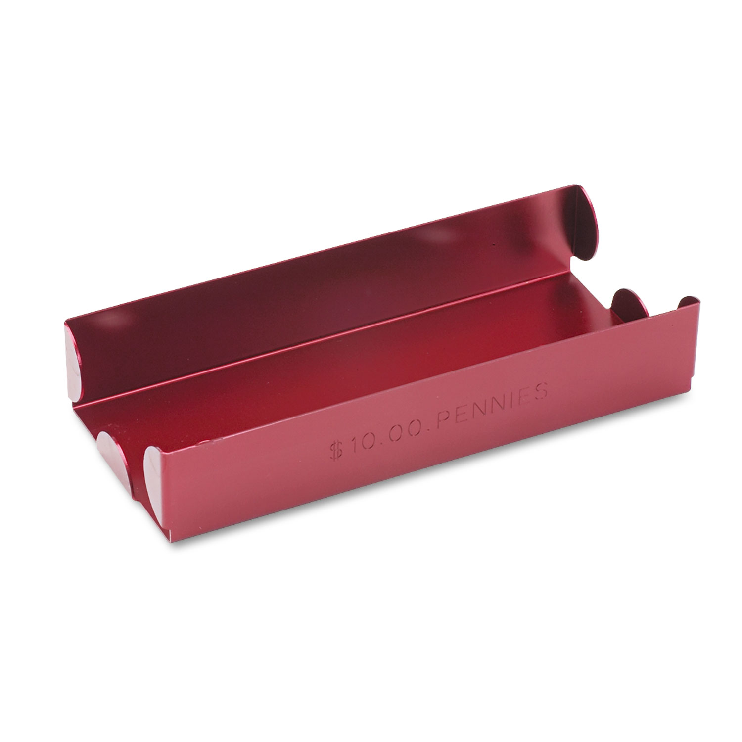  MMF Industries 211010107 Rolled Coin Aluminum Tray w/Denomination & Quantity Etched on Side, Red (MMF211010107) 