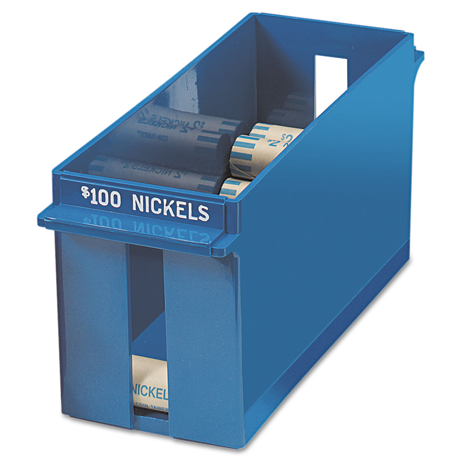 Porta-Count System Extra-Capacity Rolled Coin Plastic Storage Tray, Blue