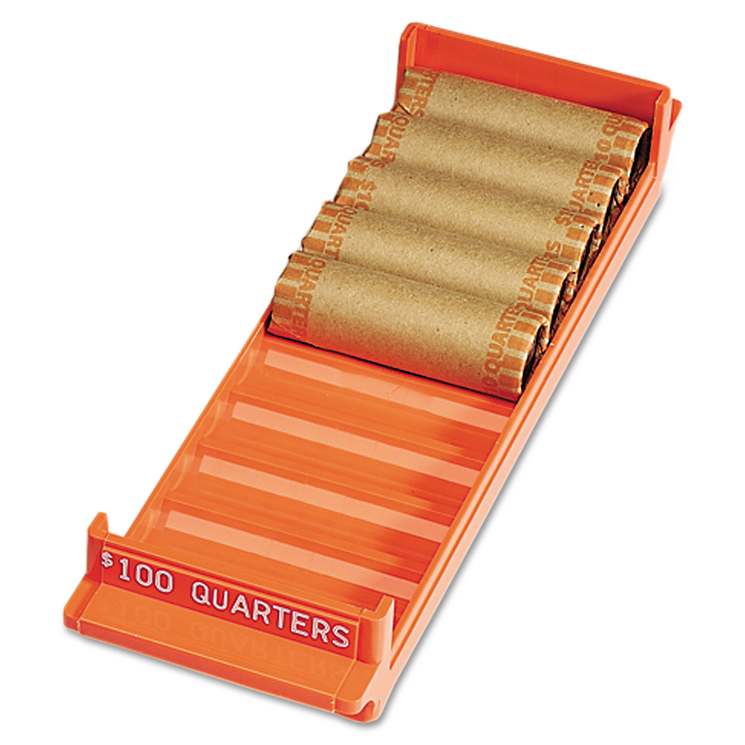Porta-Count System Rolled Coin Plastic Storage Tray, Orange