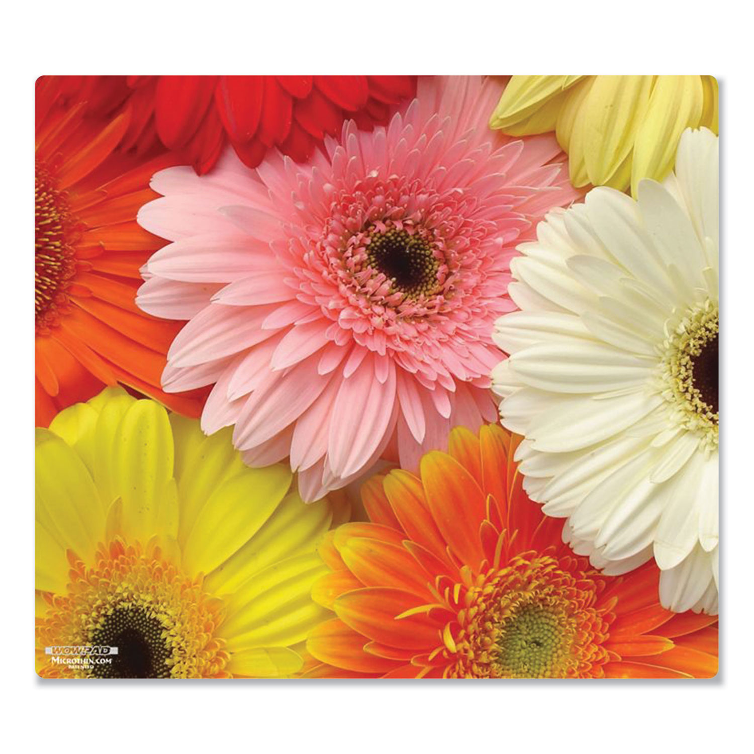WOW!Pad™ Mouse Pad, Floral Gerberas Design, 7.5 x 8.5, Multicolor