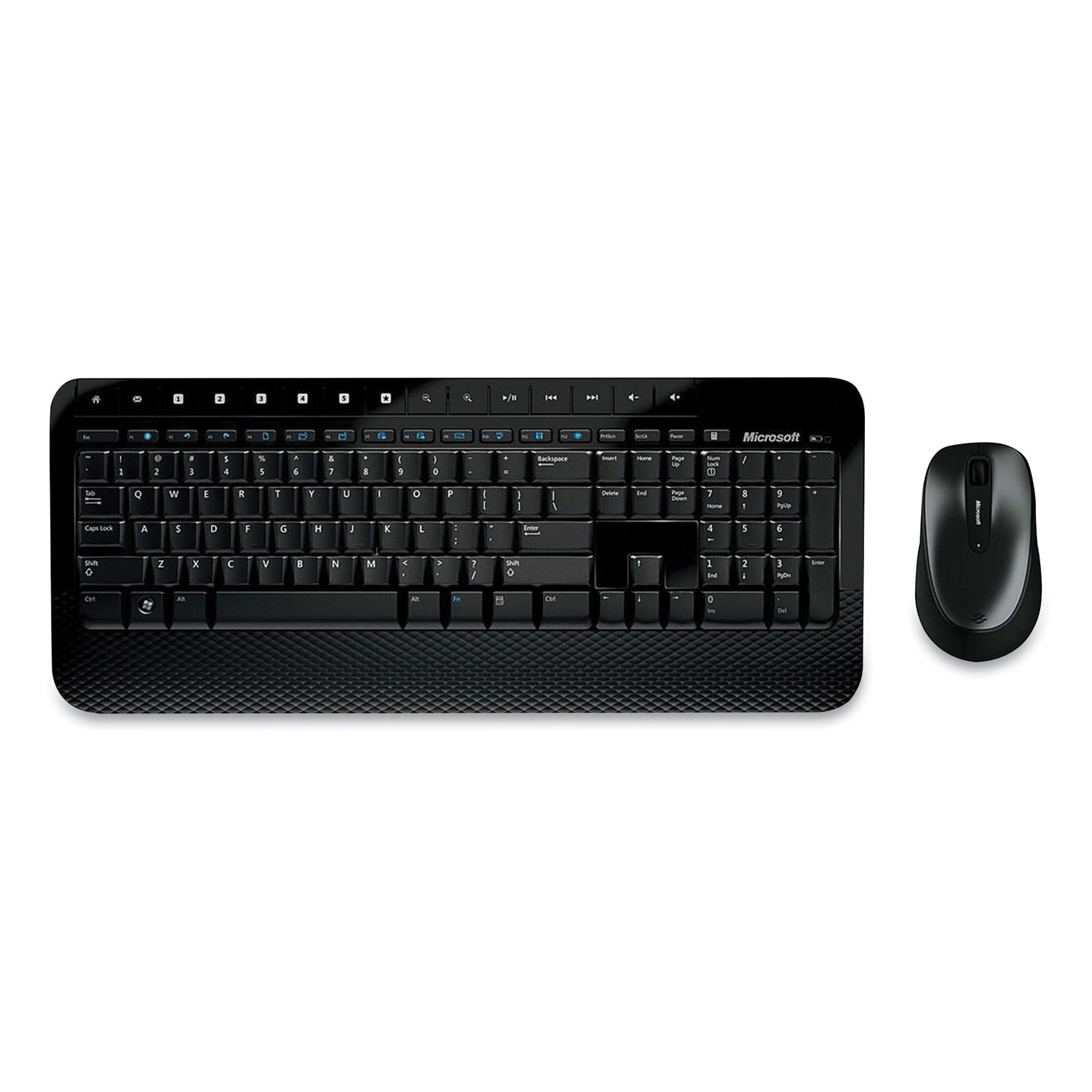  Microsoft M7J-00001 Desktop 2000 Wireless Keyboard and Mouse Combo, 2.4 GHz Frequency, Black (MSF323847) 