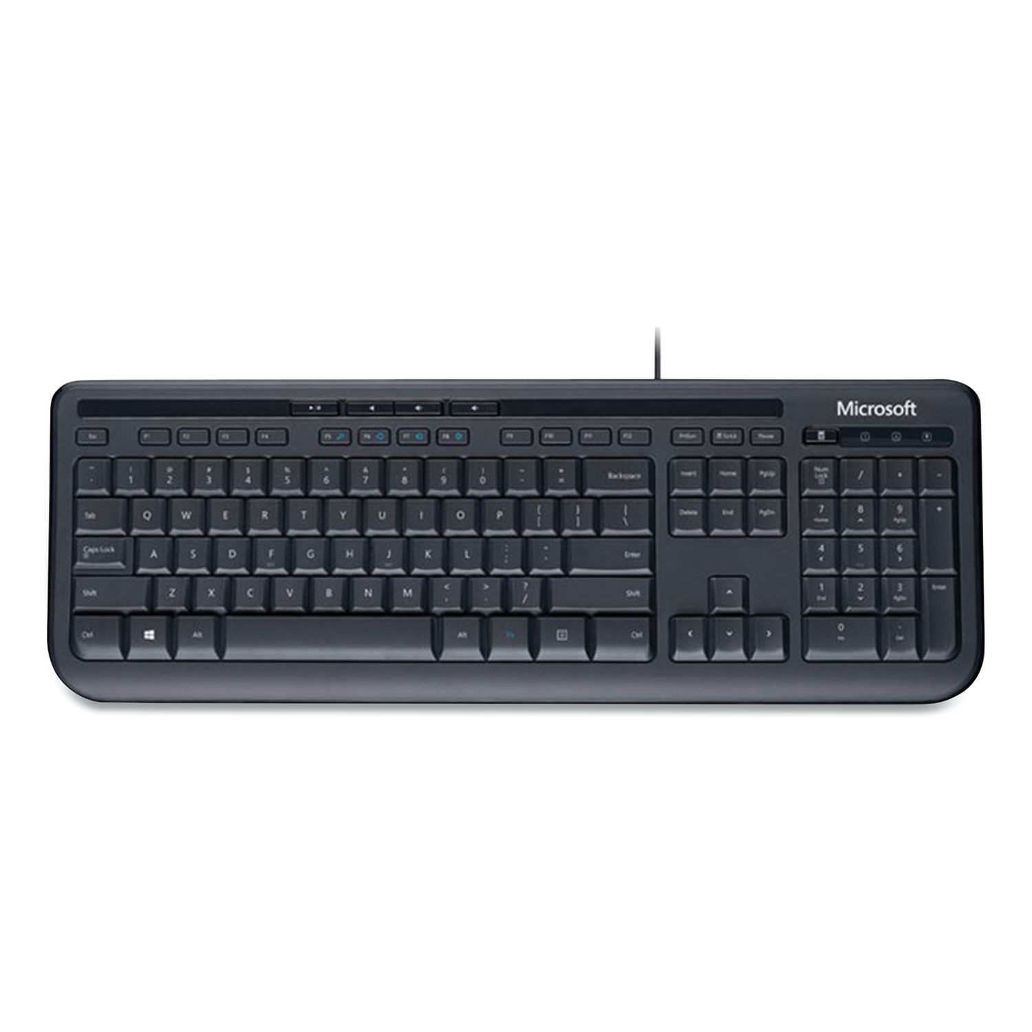  Microsoft ANB-00001 600 Wired Gaming Keyboard, 104 Keys, Black (MSF785490) 