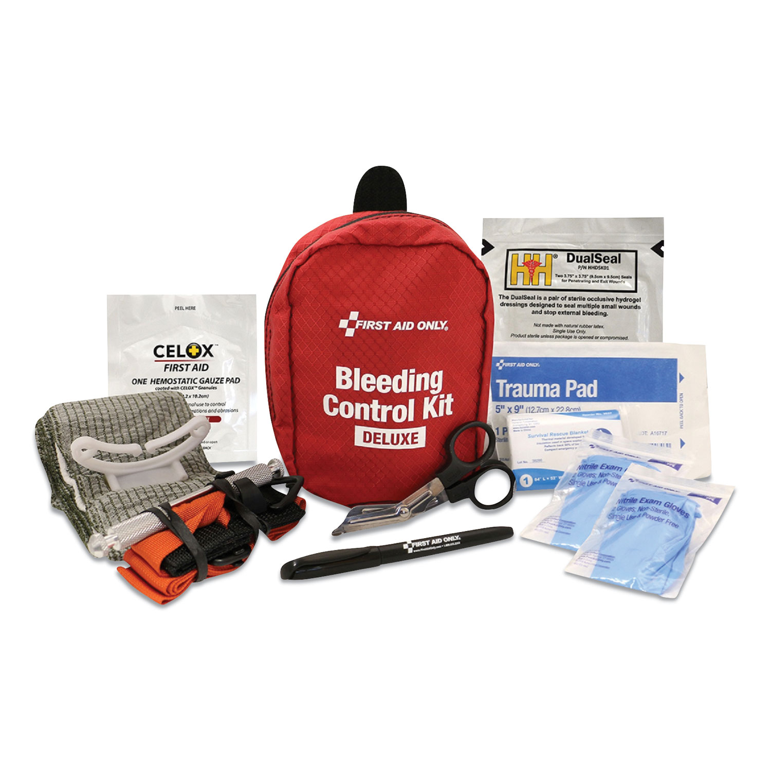 First Aid Only™ Deluxe Pro Bleeding Control Kit, 5 x 7 x 4