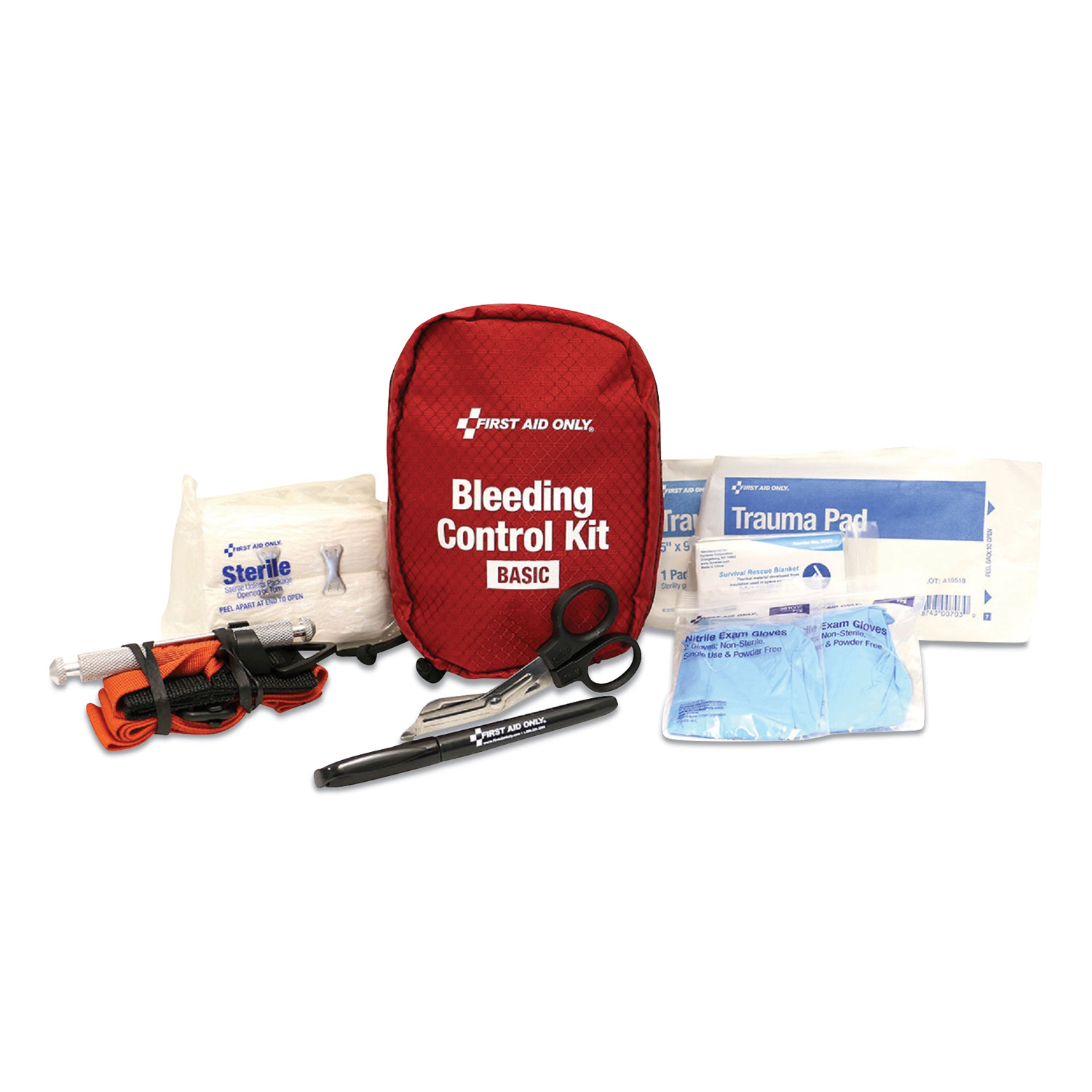  First Aid Only 91135 Basic Pro Bleeding Control Kit, 5 x 7 x 4 (FAO91135) 
