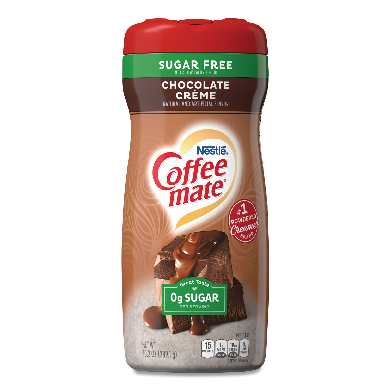  Coffee-mate 59573CT Sugar Free Chocolate Creme Powdered Creamer, 10.2 oz, 6/Carton (NES59573CT) 