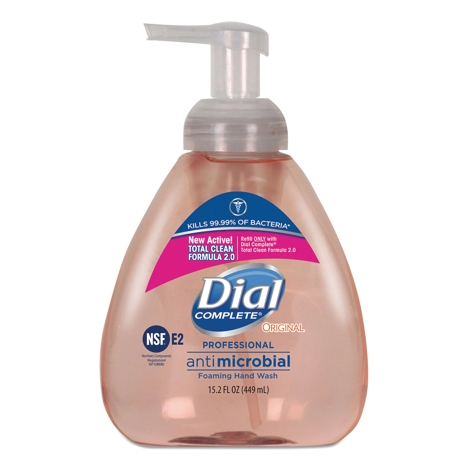  Dial Professional 1700098606 Antimicrobial Foaming Hand Wash, Original Scent, 15.2oz, 4/Carton (DIA98606) 