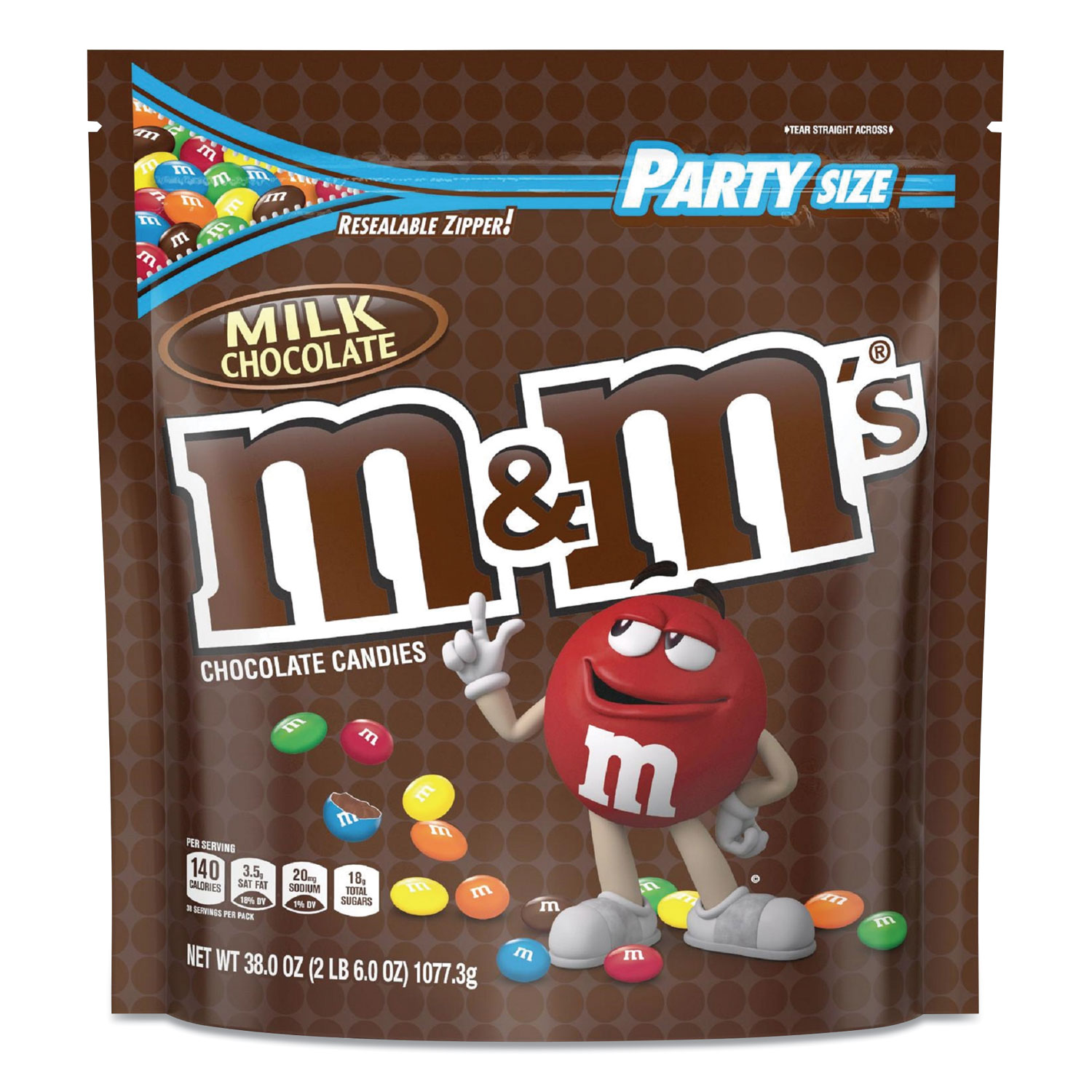 M&M's Milk Chocolate Candy - White: 5LB Bag