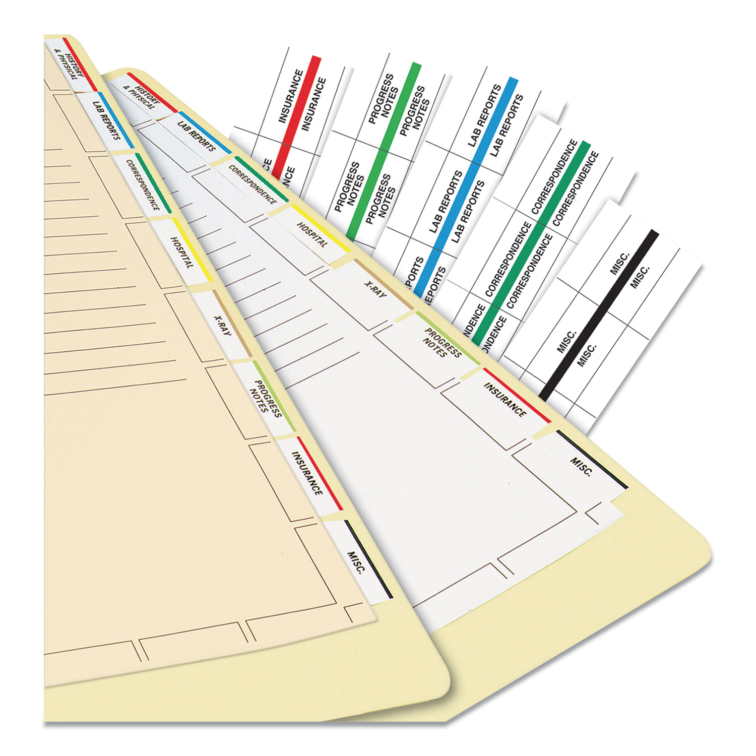 Medical Chart Index Divider Sheets, 11 x 8.5, Manila, 400/Box ASE Direct