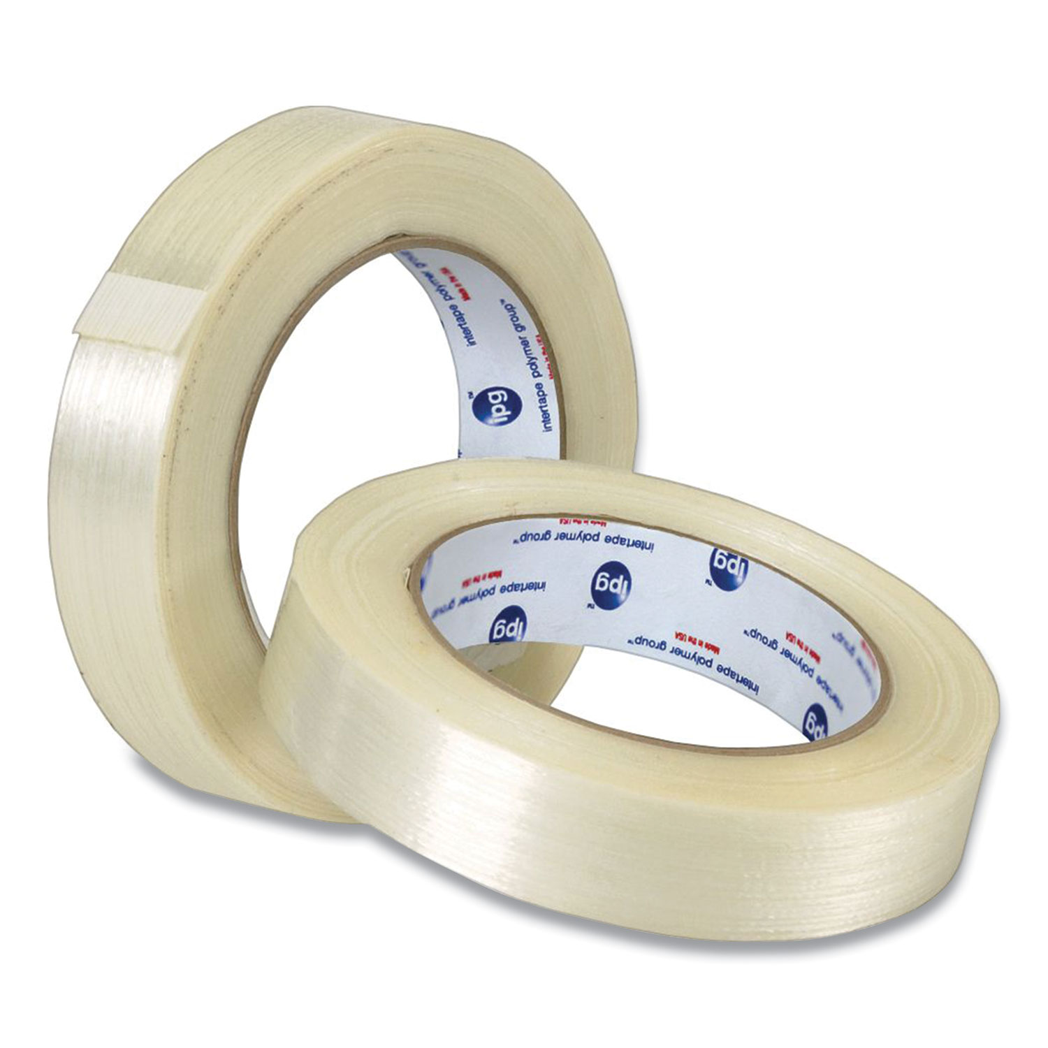 ipg® Filament Strapping/Packing Tape, 3 Core, 0.75 x 60 yds, Transparent, 12/Pack