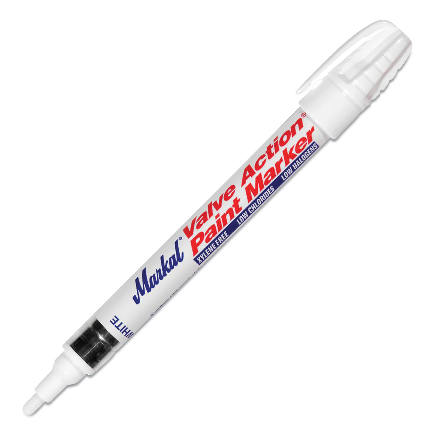 Markal® Valve Action Paint Marker, Dura-Nib Medium Bullet Tip, White