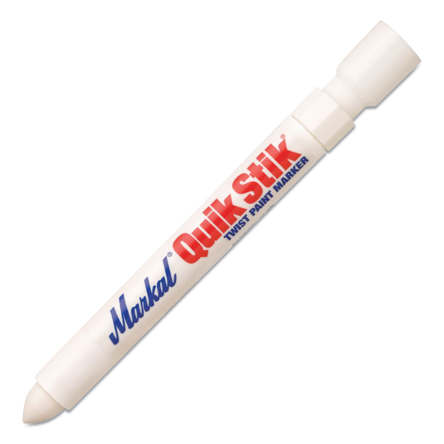 Markal® Quik Stik Solid Paint Crayon, White, 12/Box