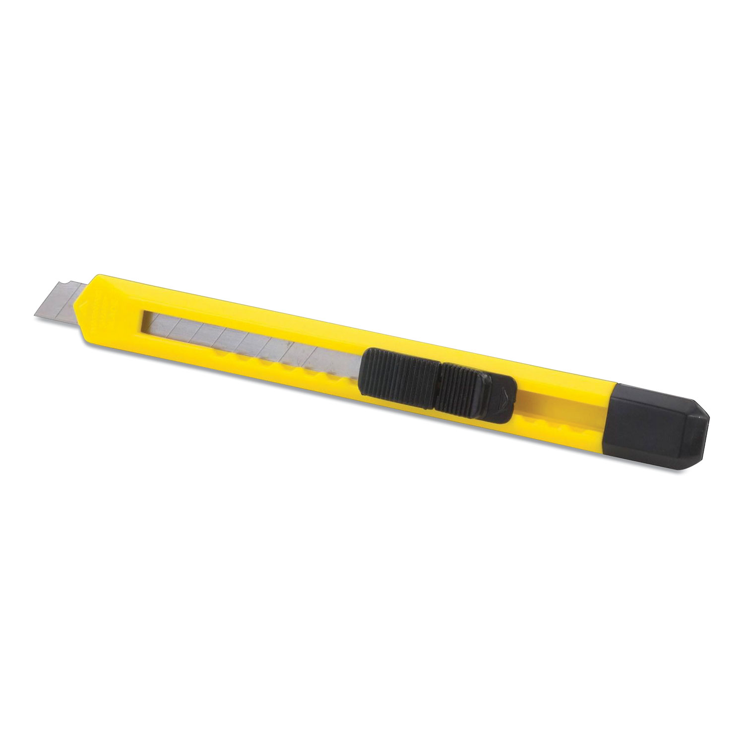 Boardwalk Retractable Straight-Edge Snap Blade Utility Knife, Yellow