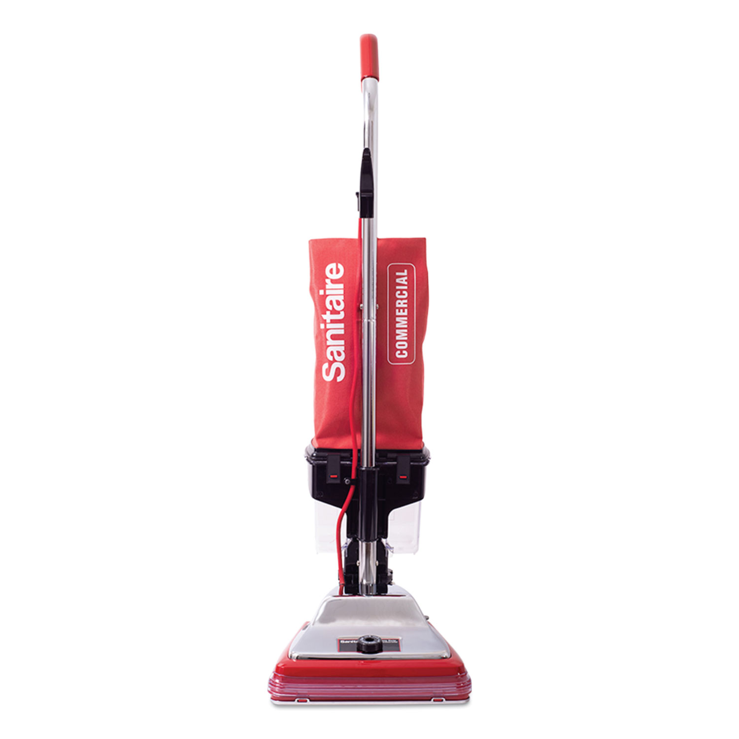  Sanitaire SC887E TRADITION Upright Vacuum with Dust Cup, 7 Amp, 12 Path, Red/Steel (EURSC887E) 