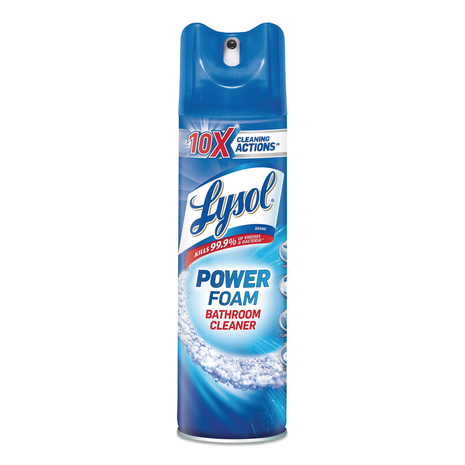  LYSOL Brand 19200-02569 Power Foam Bathroom Cleaner, 24oz Aerosol, 12/Carton (RAC02569CT) 