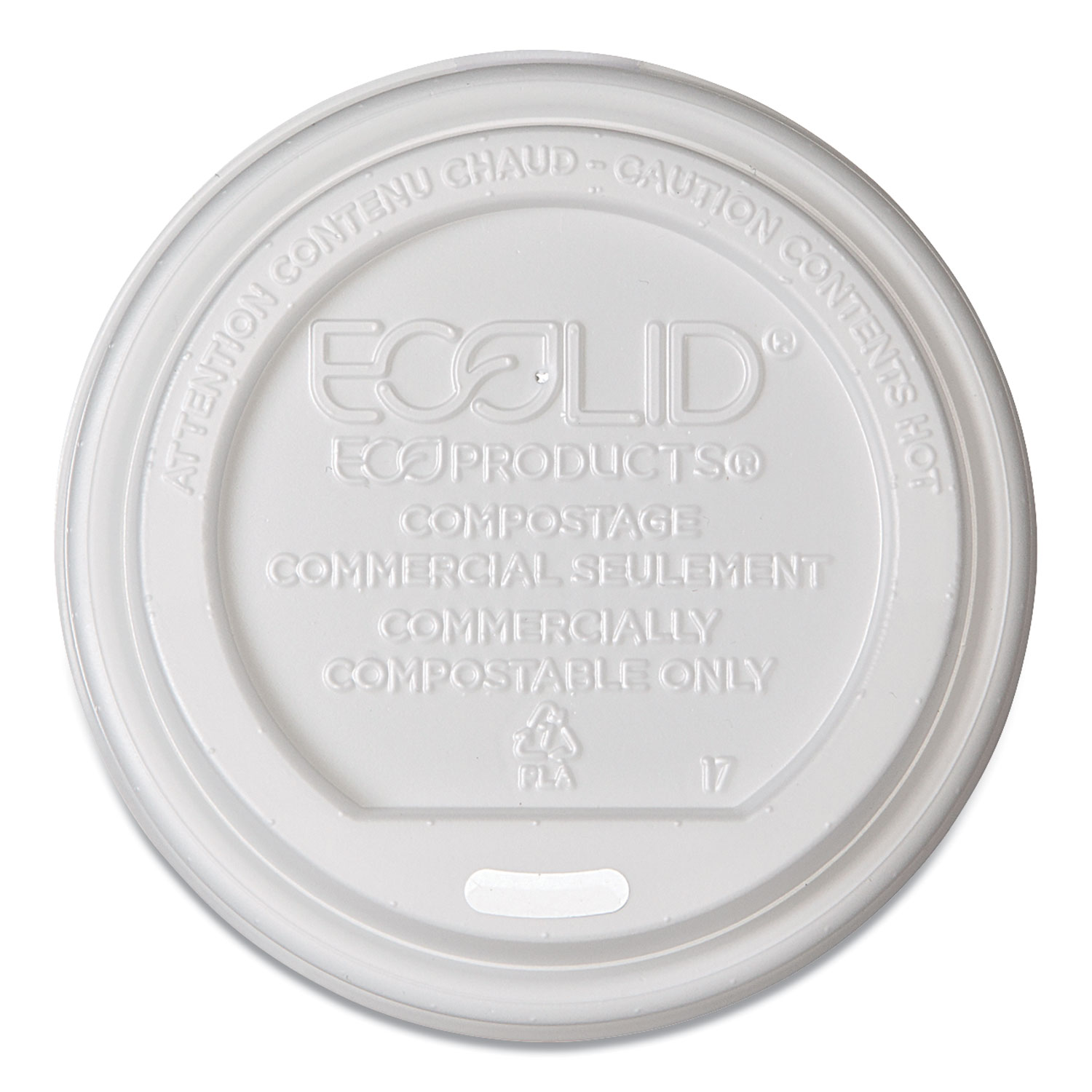 Eco-Products EP-ECOLID-8 EcoLid Renewable/Compostable Hot Cup Lids, PLA Fits 8 oz Hot Cups, 50/Packs, 16 Packs/Carton (ECOEPECOLID8) 